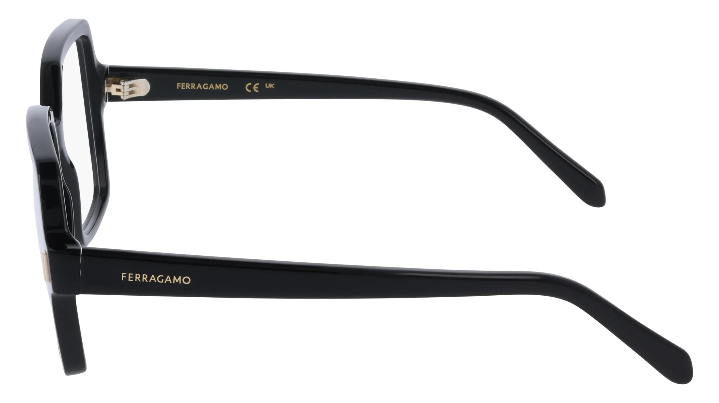 Ferragamo SF3031 001 Montature da vista Acetato Nero Squadrata Normale - immagine 3