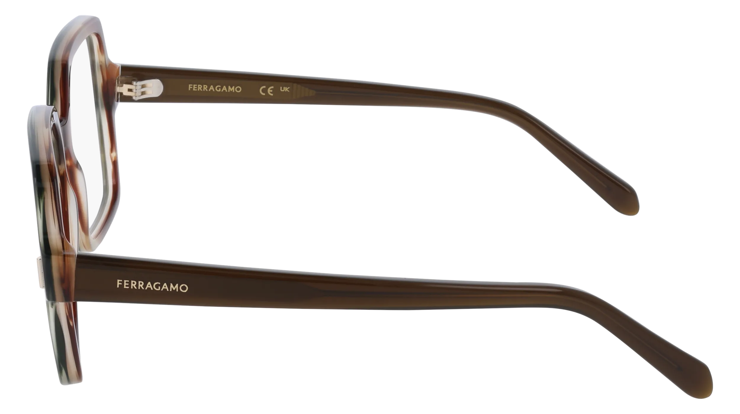 Ferragamo SF3031 280 Montature da vista Acetato Marrone Squadrata Normale - immagine 3
