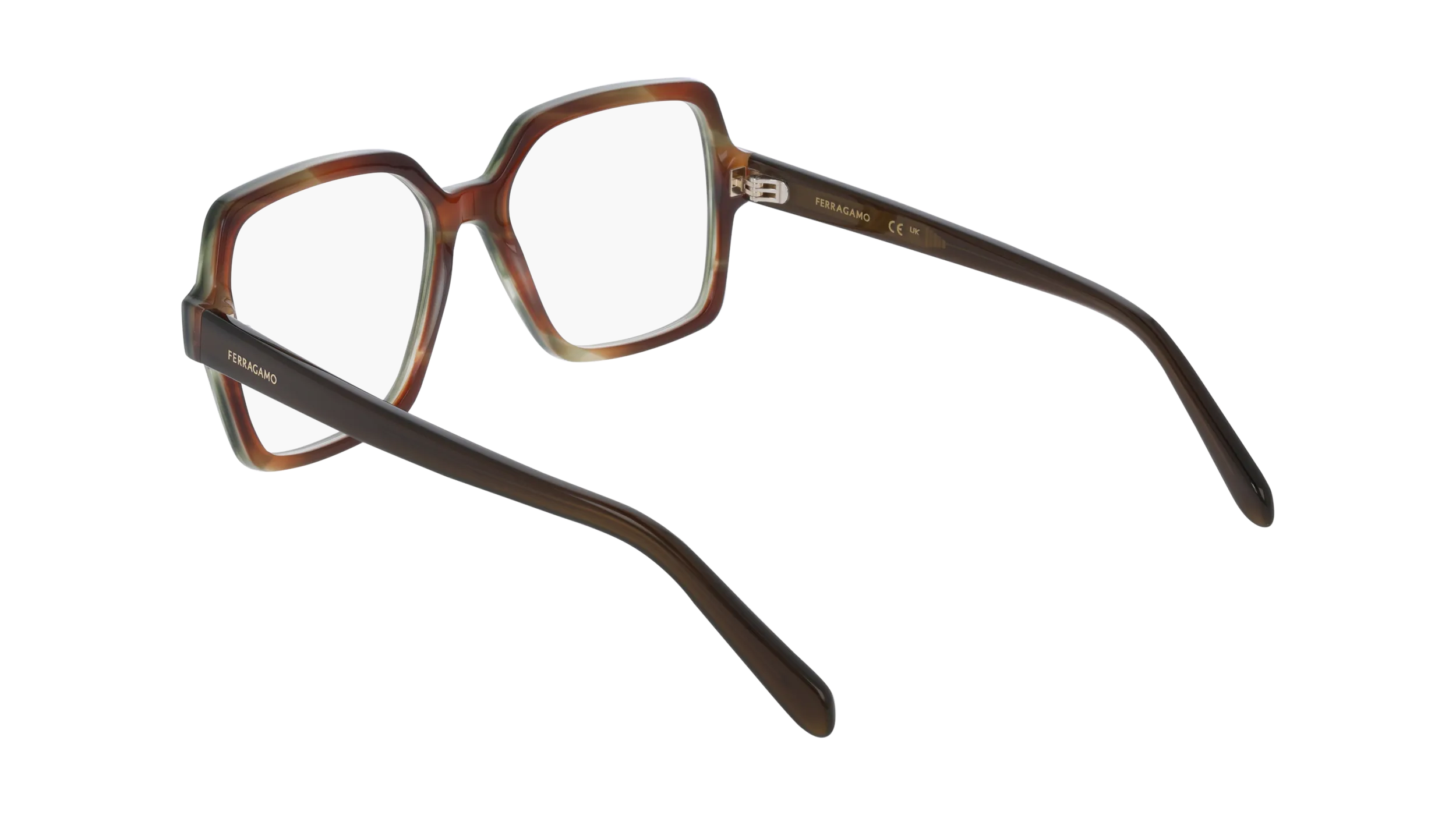 Ferragamo SF3031 280 Montature da vista Acetato Marrone Squadrata Normale - immagine 4