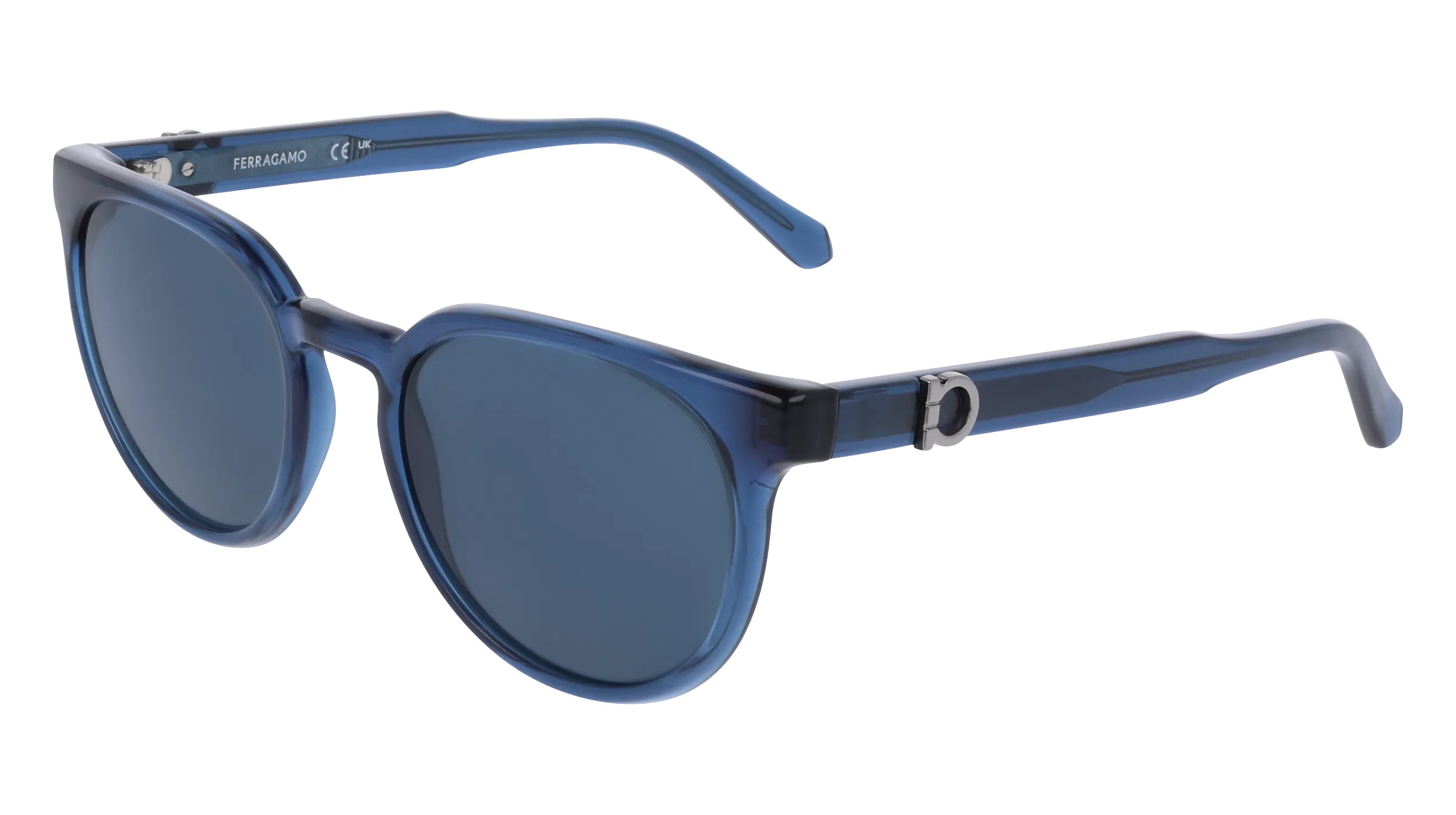 Ferragamo SF2059SE 432 Occhiali da sole Blu Blu Geometrica Normale - immagine 1
