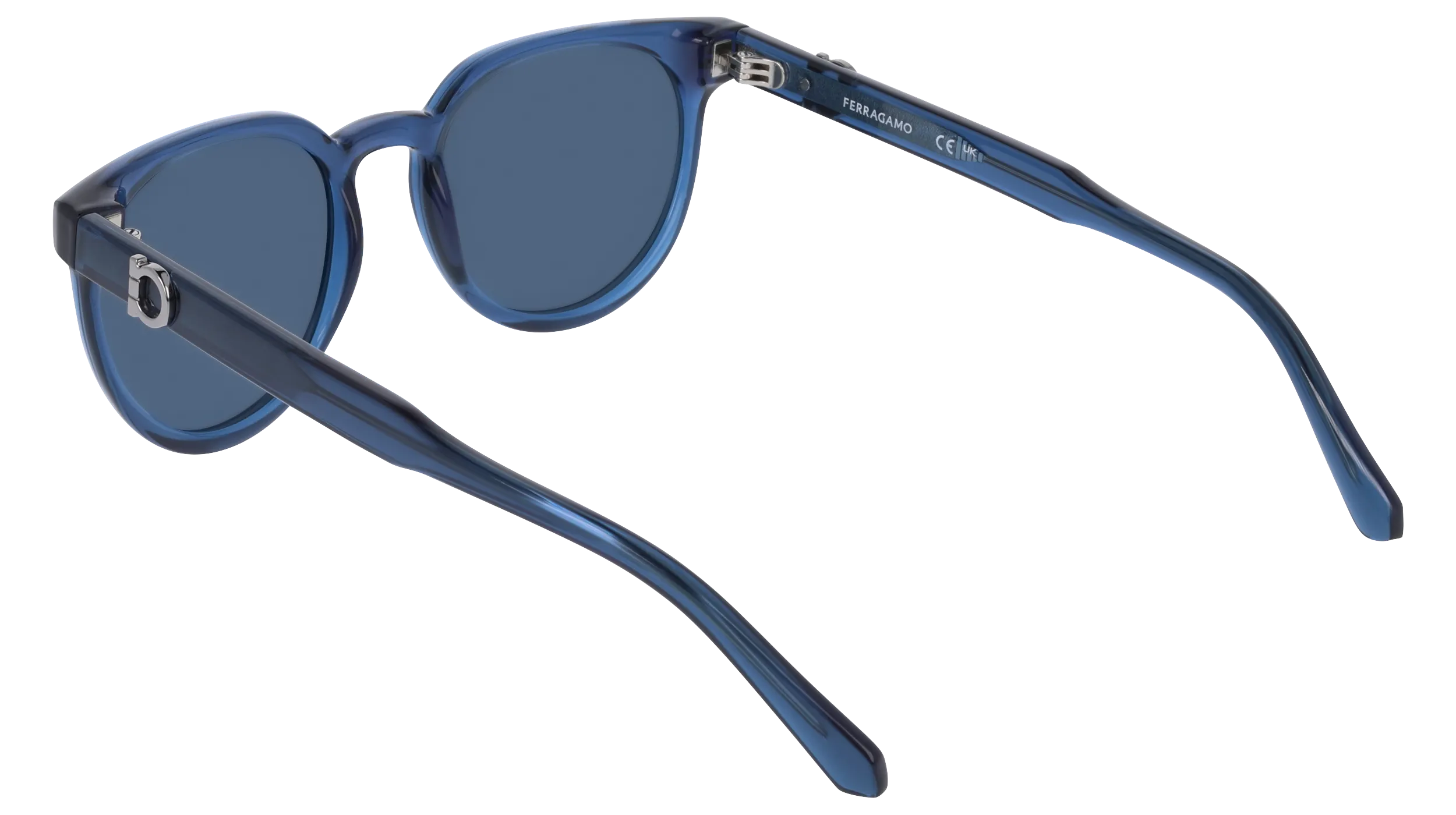 Ferragamo SF2059SE 432 Occhiali da sole Blu Blu Geometrica Normale - immagine 4