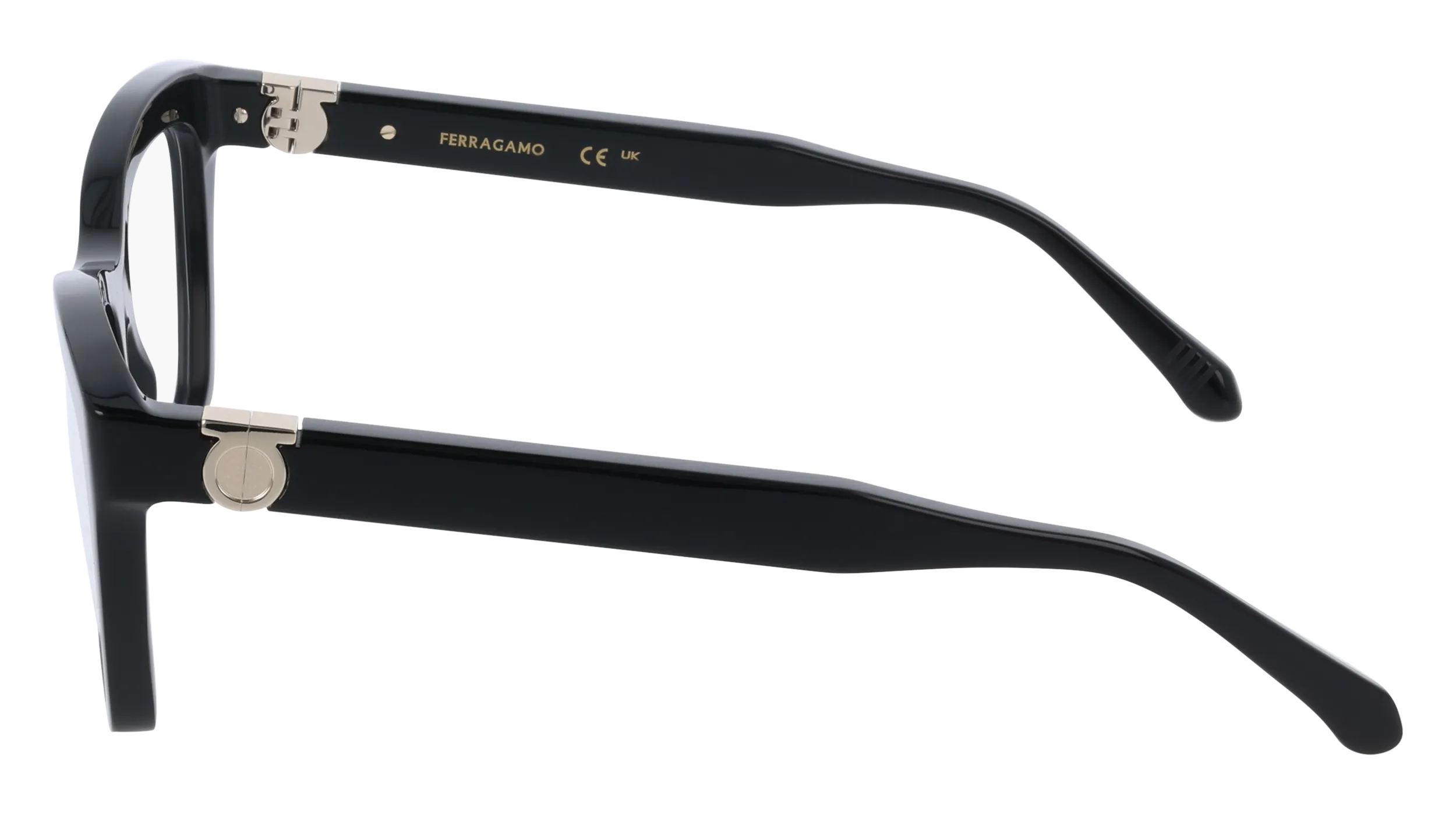 Ferragamo SF3022 001 Montature da vista Acetato Nero Squadrata Normale - immagine 3