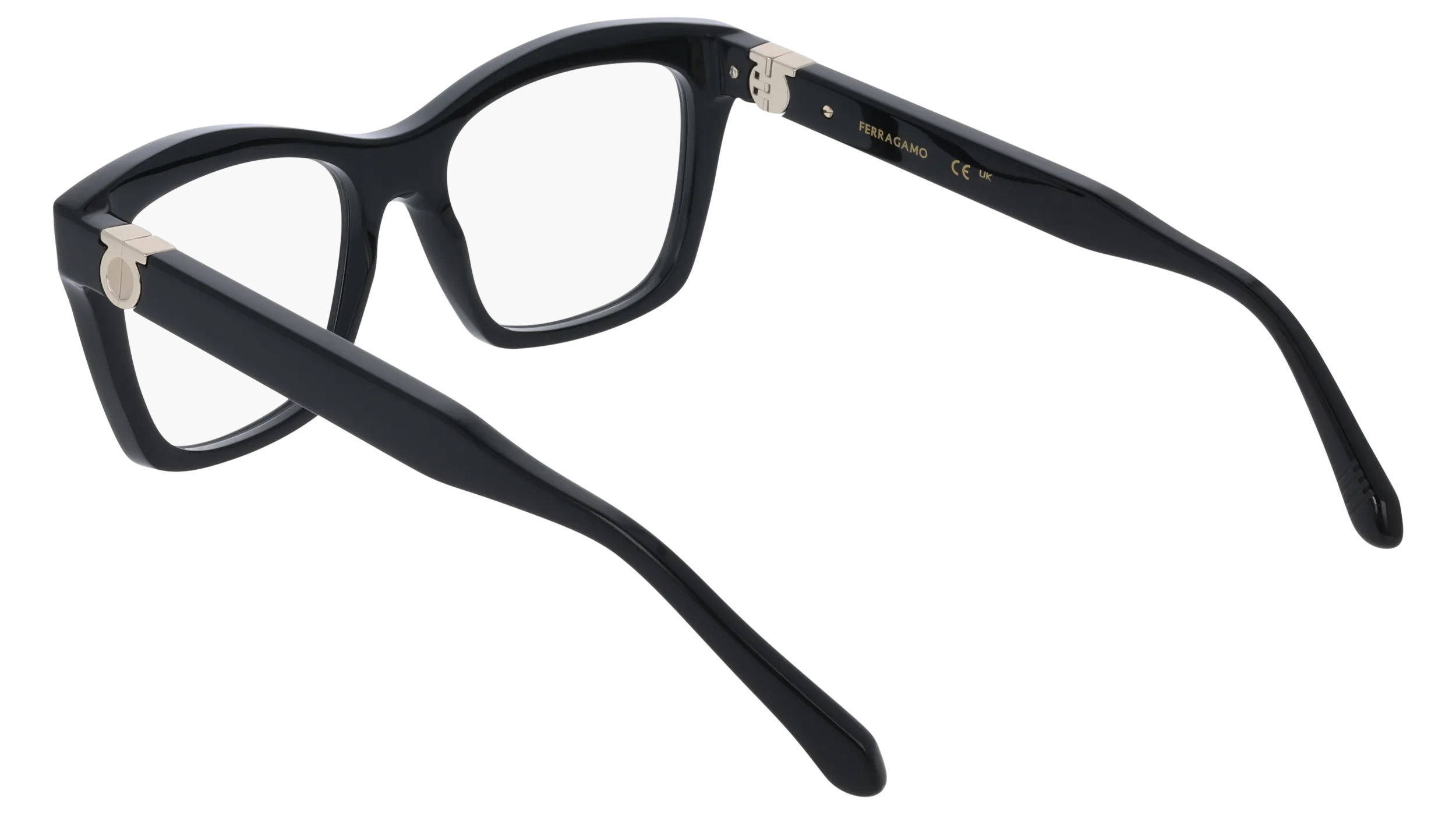 Ferragamo SF3022 001 Montature da vista Acetato Nero Squadrata Normale - immagine 4