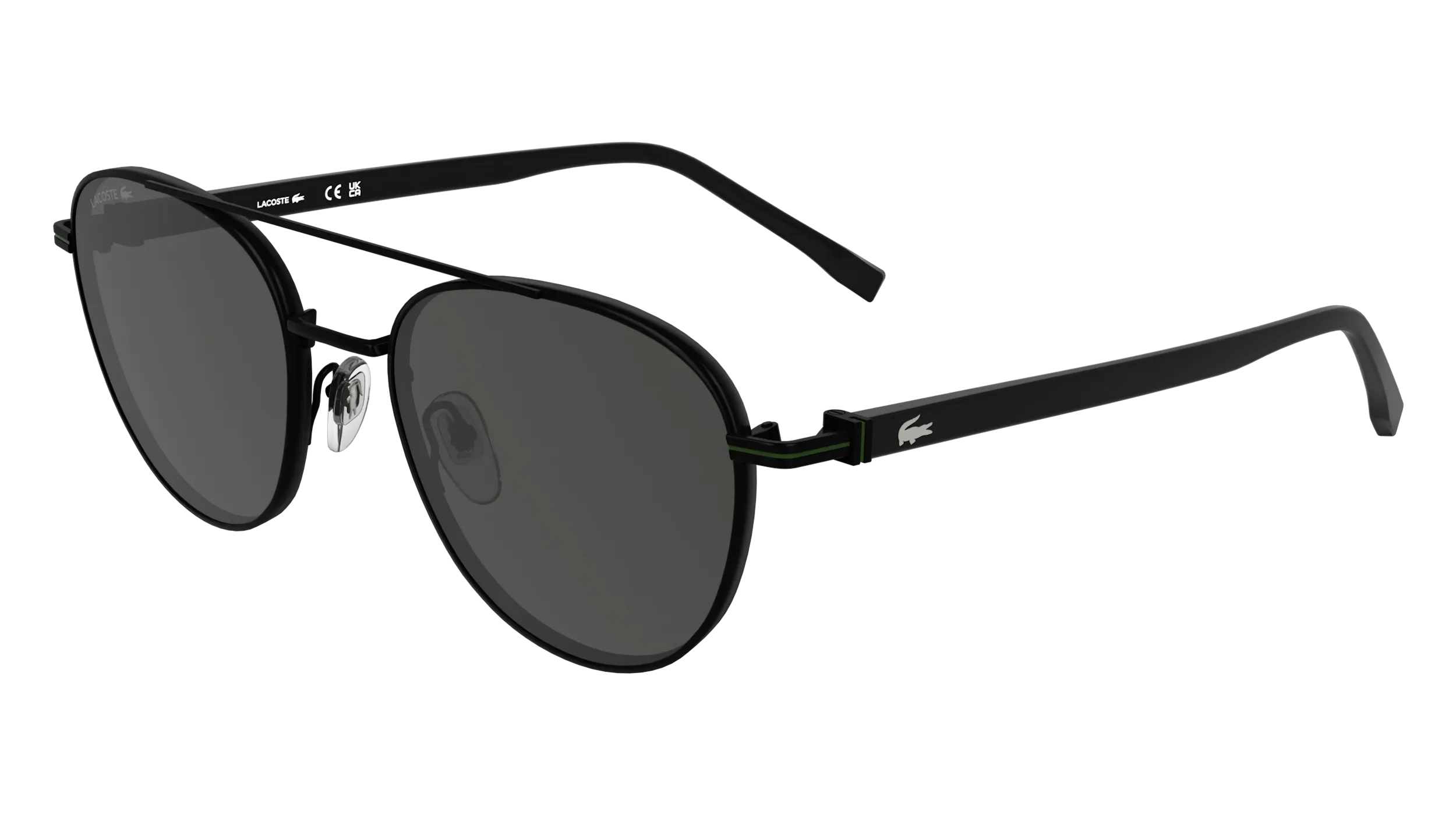Lacoste L271S 002 Occhiali da sole Metallo Nero Grigio Squadrata Normale - immagine 1