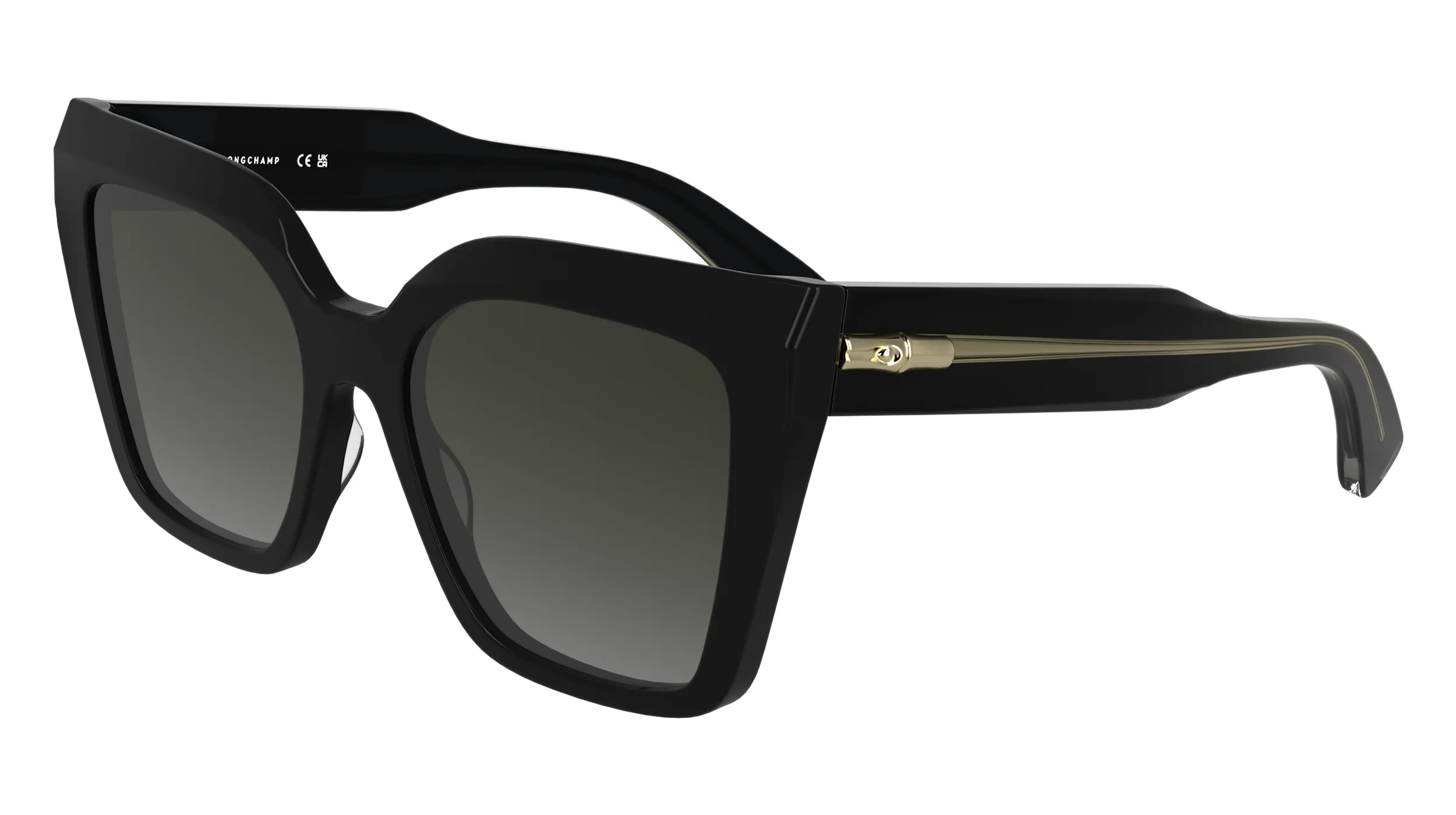 LONGCHAMP LO778S 001 Occhiali da sole Acetato Nero Farfalla Normale - immagine 1