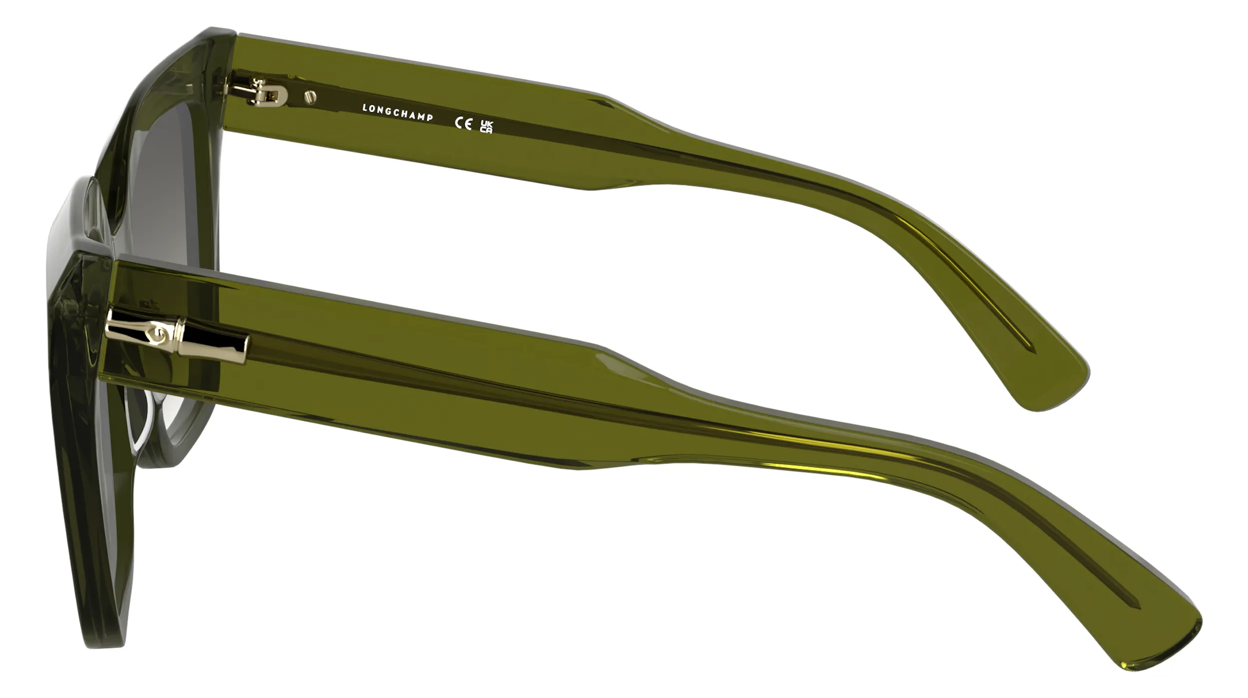 LONGCHAMP LO778S 300 Occhiali da sole Acetato Verde Farfalla Normale - immagine 3