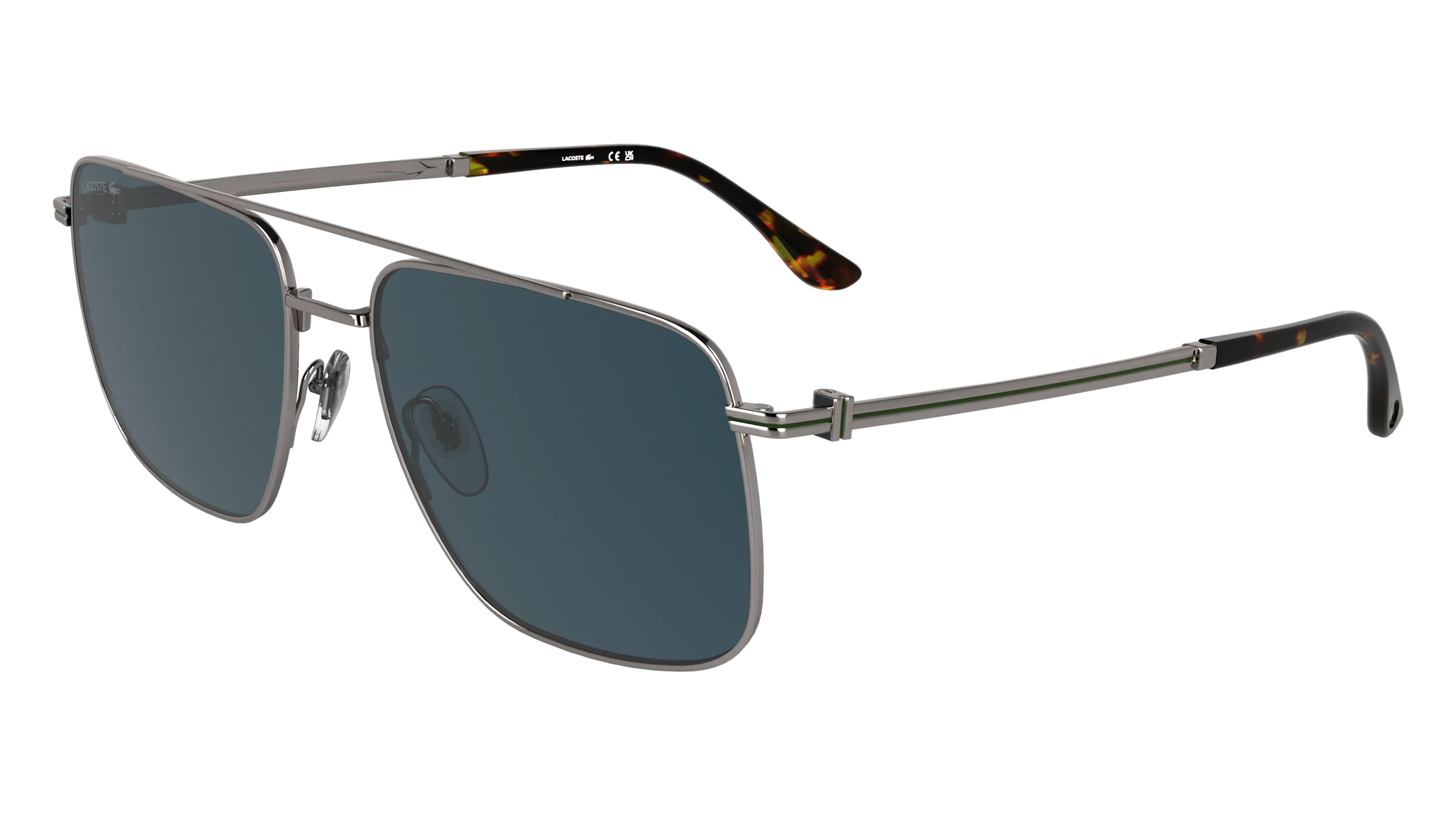 Lacoste L272S 038 Occhiali da sole Metallo Canna di fucile Blu Squadrata Normale - immagine 1