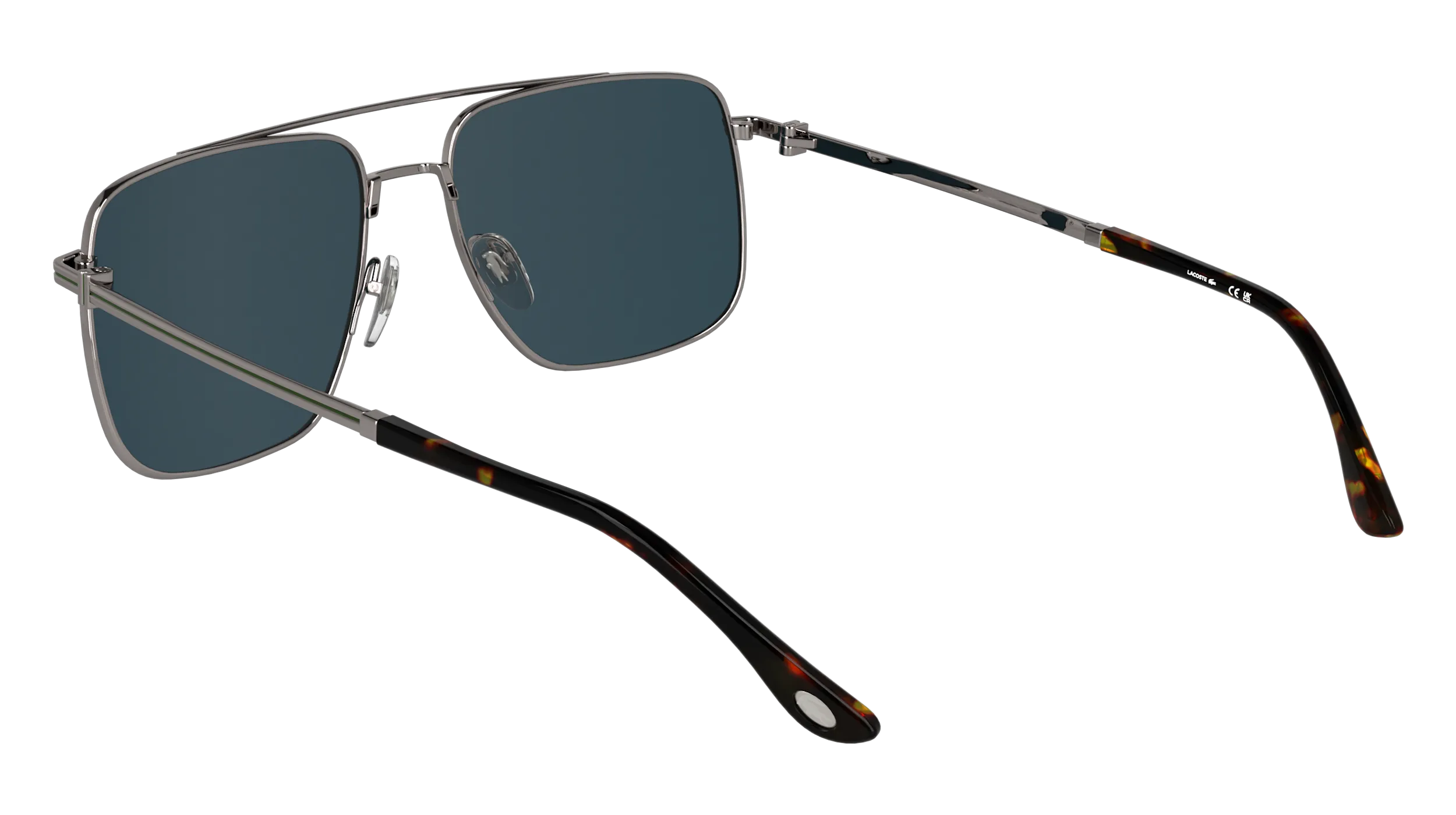 Lacoste L272S 038 Occhiali da sole Metallo Canna di fucile Blu Squadrata Normale - immagine 4