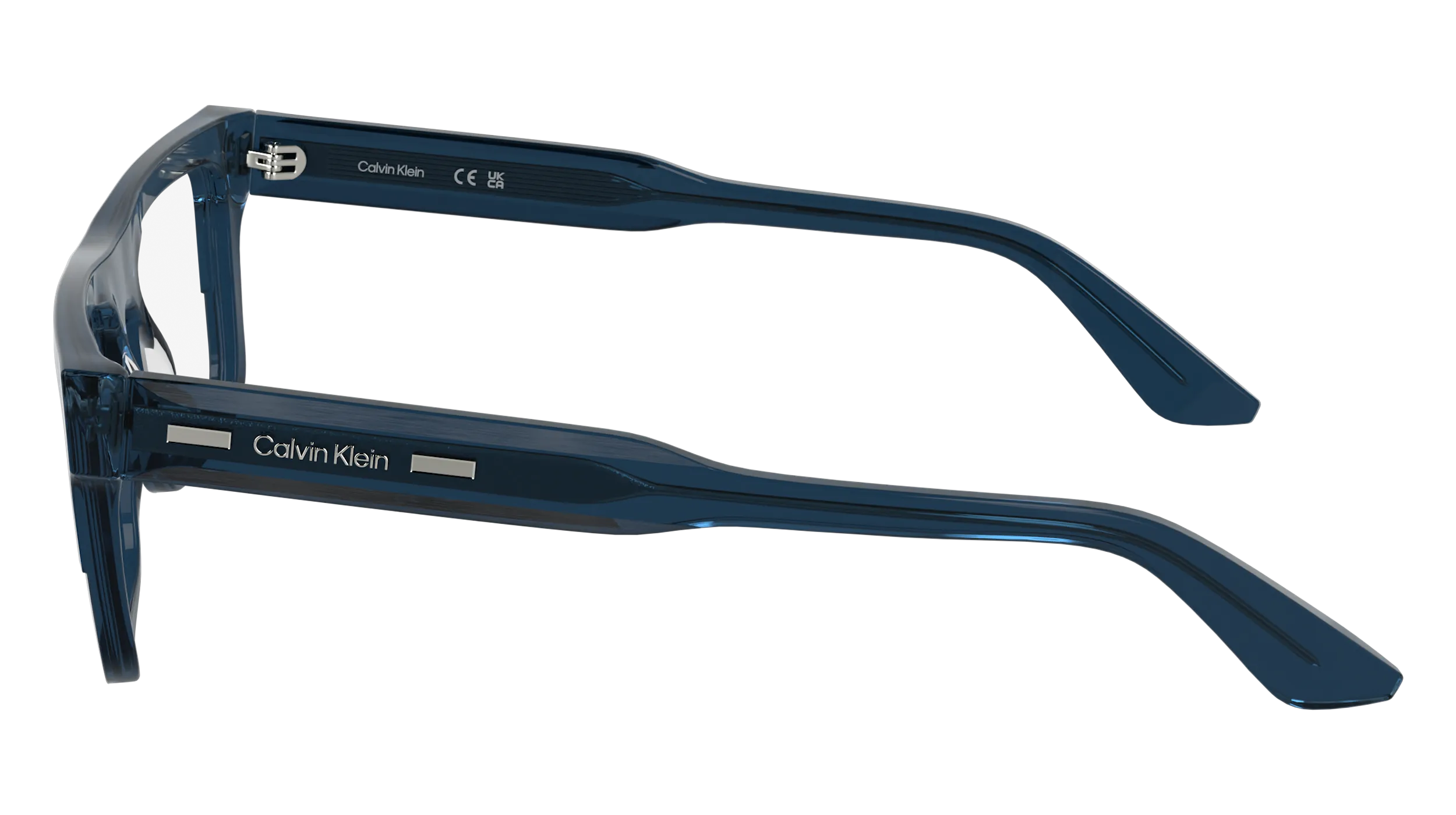 Calvin Klein CK25520 438 Montature da vista Acetato Blu Squadrata Normale - immagine 3