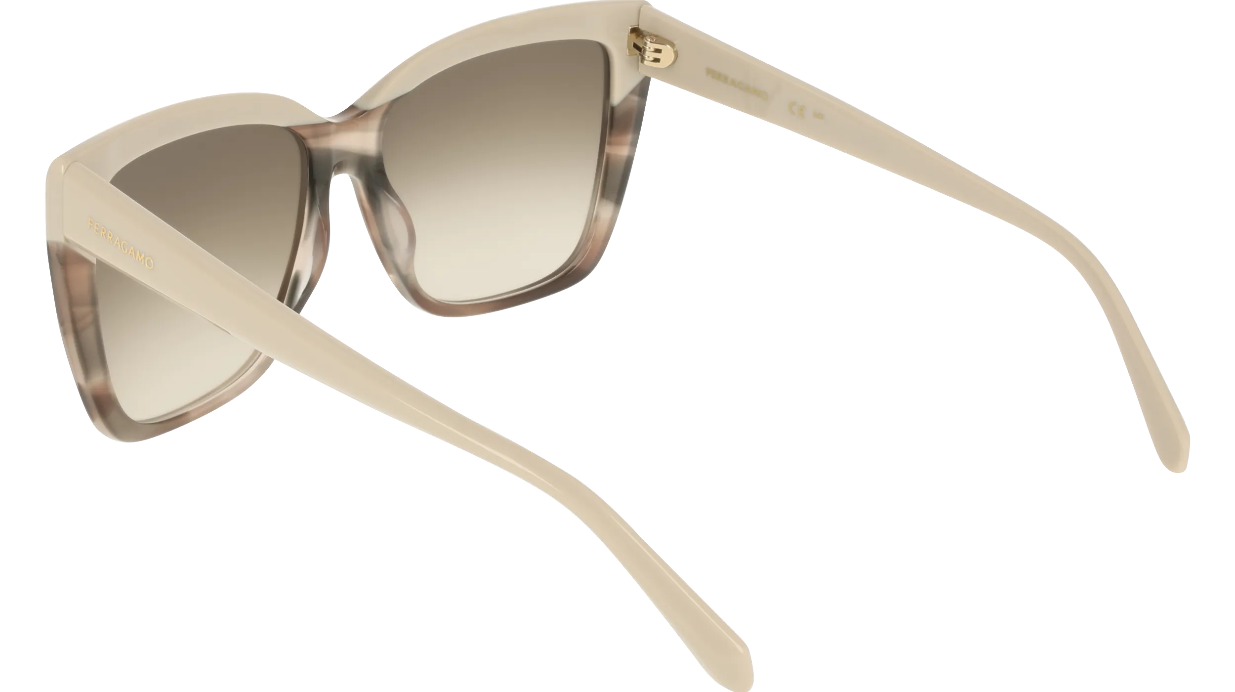 Ferragamo SF1102S 251 Occhiali da sole Acetato Marrone Squadrata Normale - immagine 4
