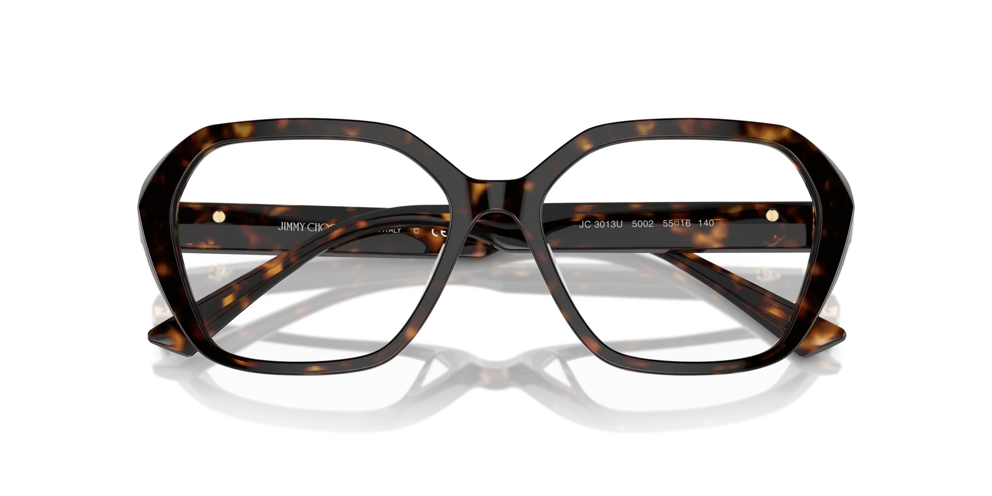 Jimmy Choo JC3013U 5002 Montature da vista Acetato Havana Farfalla - immagine 4
