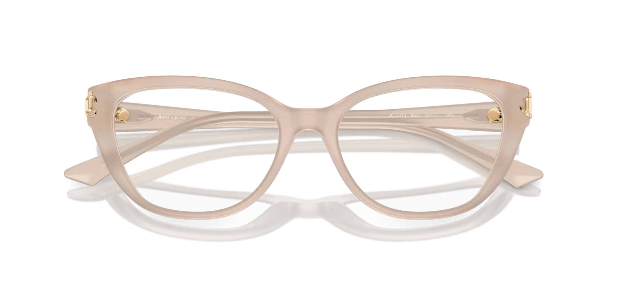 Jimmy Choo JC3011 5025 Montature da vista Acetato Beige Cat Eye - immagine 2