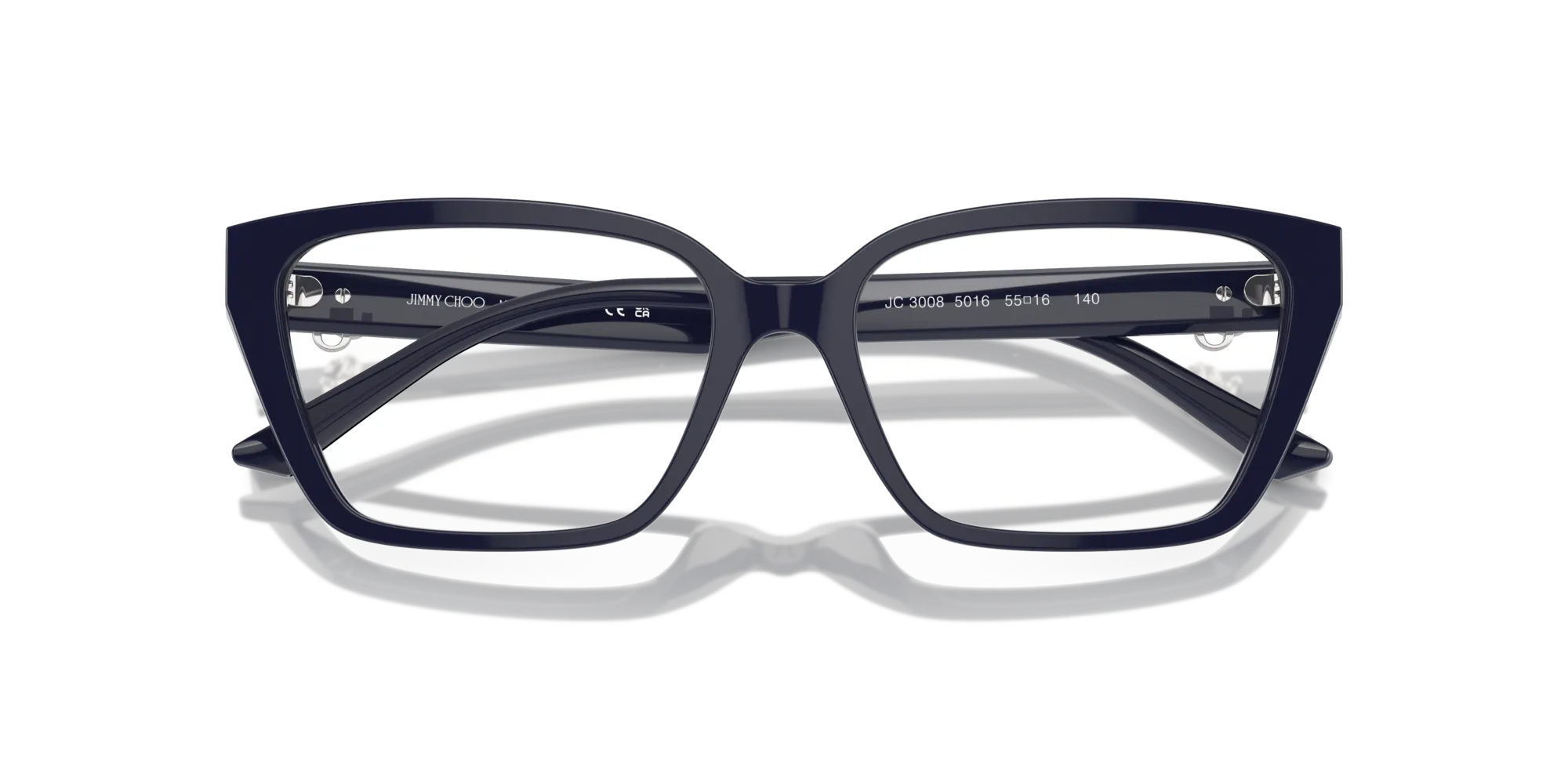 Jimmy Choo JC3008 5016 Montature da vista Acetato Blu Cat Eye - immagine 2