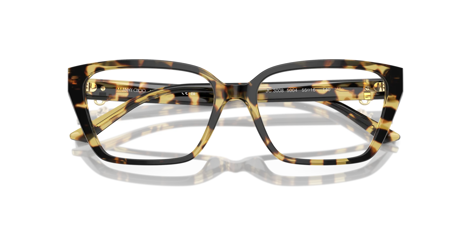 Jimmy Choo JC3008 5004 Montature da vista Acetato Havana Cat Eye - immagine 2