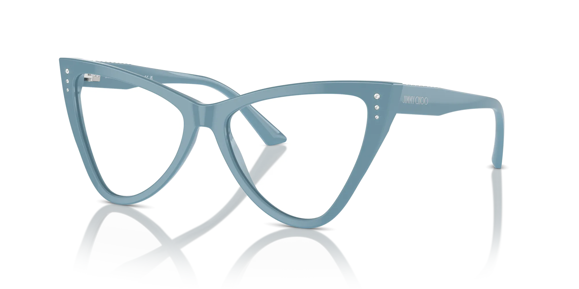 Jimmy Choo JC3004B 5012 Montature da vista Acetato Blu Cat Eye - immagine 4