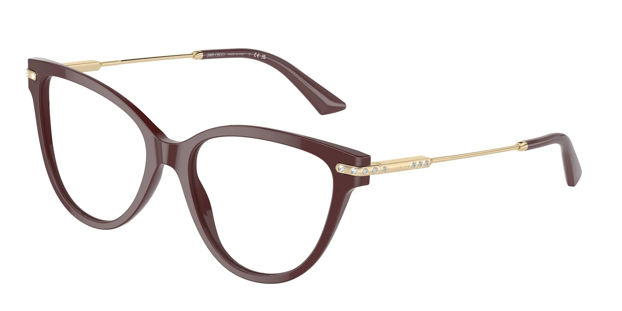 Jimmy Choo JC3001B 5018 Montature da vista Acetato Rosso Cat Eye - immagine 1
