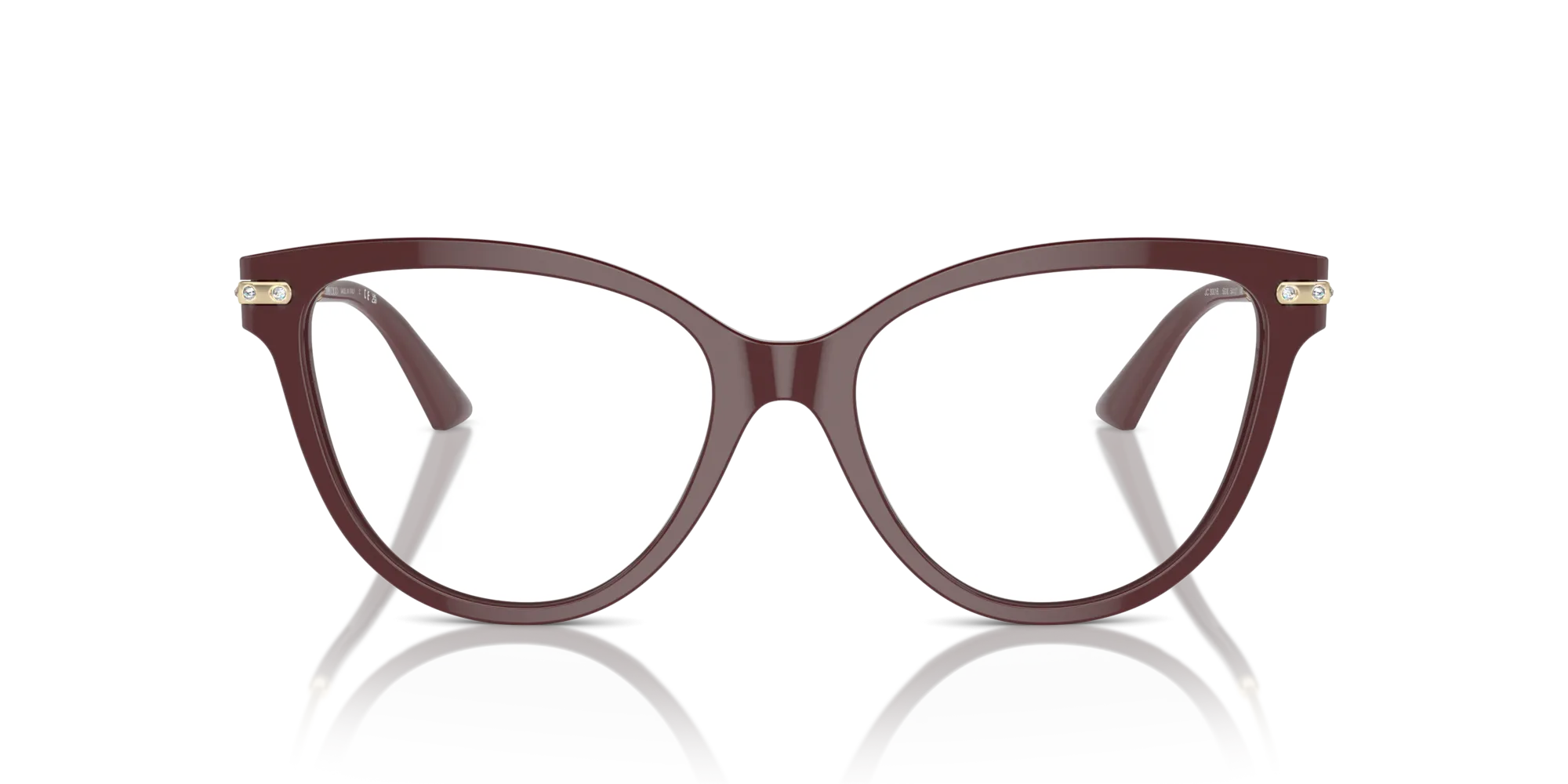 Jimmy Choo JC3001B 5018 Montature da vista Acetato Rosso Cat Eye - immagine 3