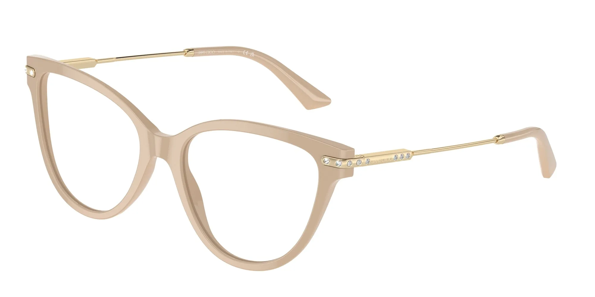 Jimmy Choo JC3001B 5015 Montature da vista Acetato Beige Cat Eye - immagine 1