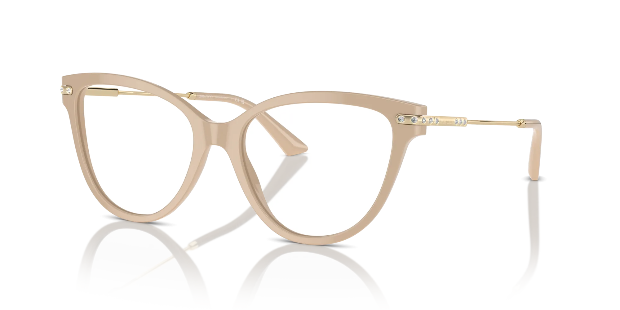 Jimmy Choo JC3001B 5015 Montature da vista Acetato Beige Cat Eye - immagine 4