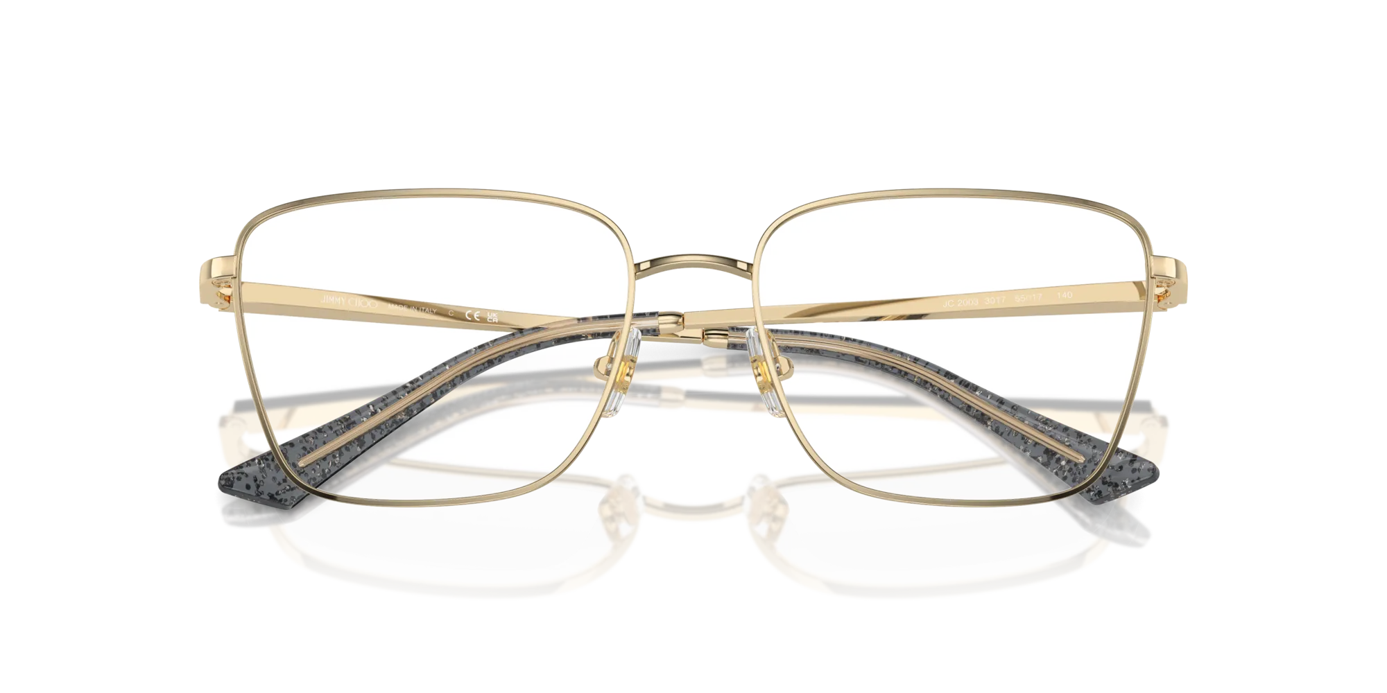 Jimmy Choo JC2003 3017 Montature da vista Metallo Oro Pillow - immagine 2