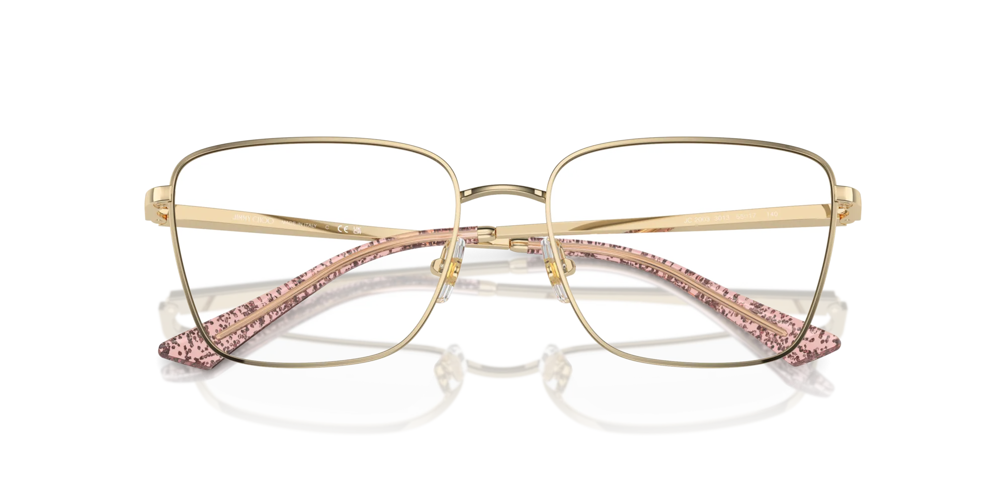 Jimmy Choo JC2003 3013 Montature da vista Metallo Oro Pillow - immagine 2