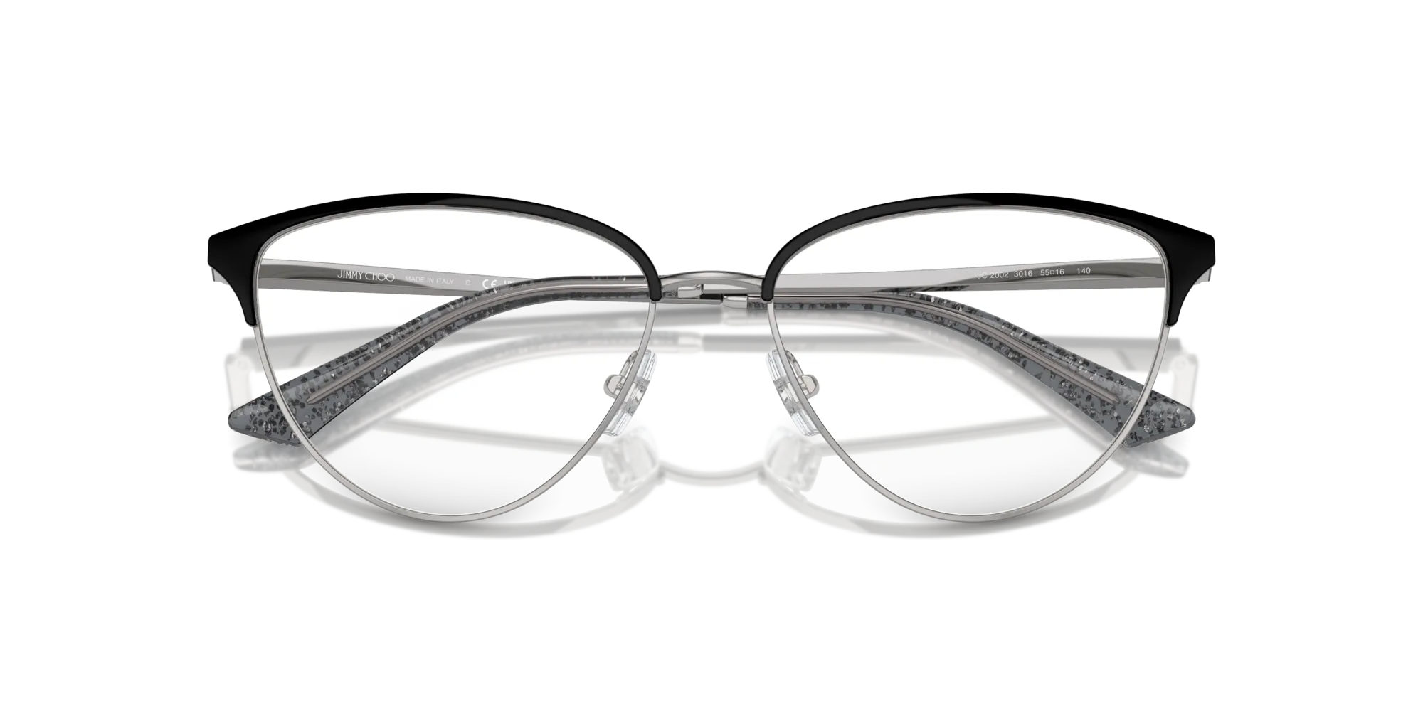 Jimmy Choo JC2002 3016 Montature da vista Metallo Argento Cat Eye - immagine 2