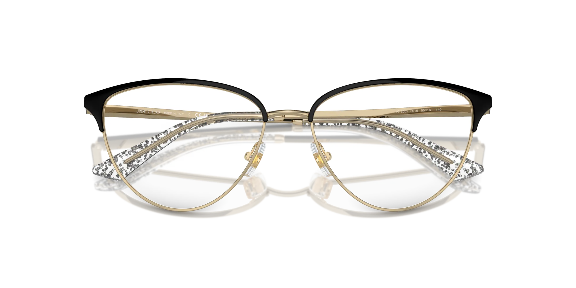 Jimmy Choo JC2002 3015 Montature da vista Metallo Oro Cat Eye - immagine 2