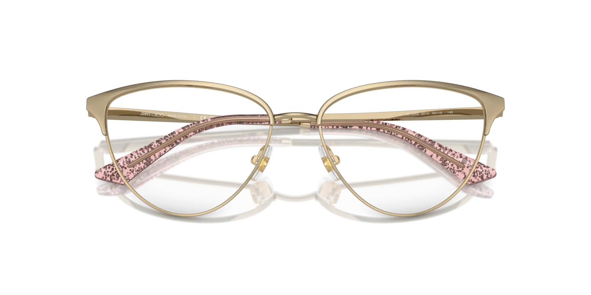 Jimmy Choo JC2002 3013 Montature da vista Metallo Oro Cat Eye - immagine 2