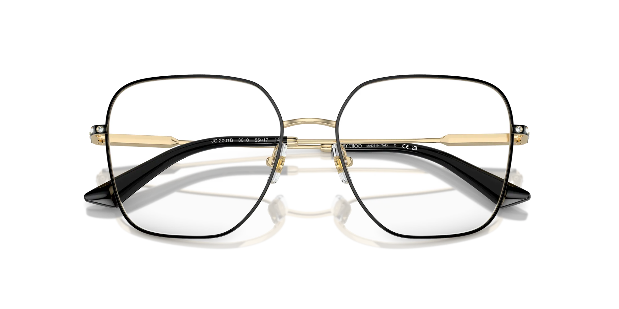 Jimmy Choo JC2001B 3010 Montature da vista Metallo Oro Squadrata - immagine 2