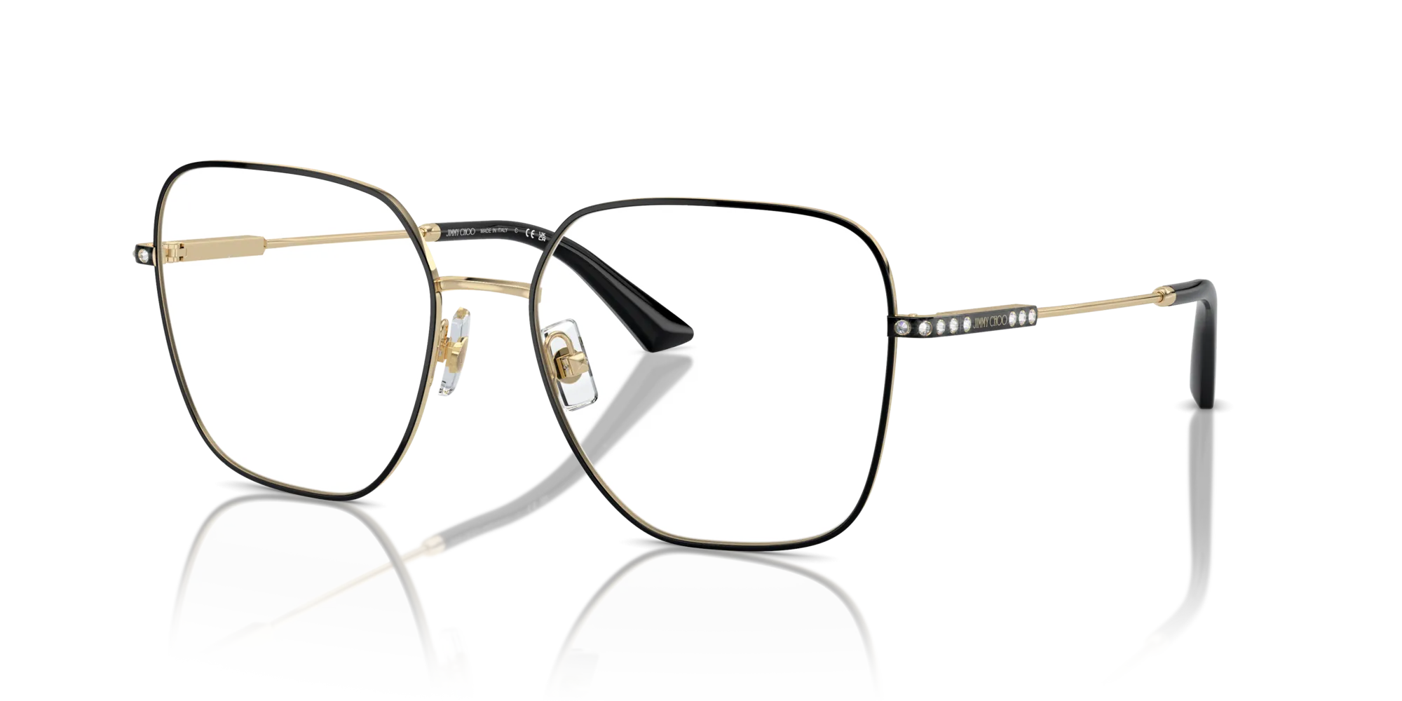 Jimmy Choo JC2001B 3010 Montature da vista Metallo Oro Squadrata - immagine 4