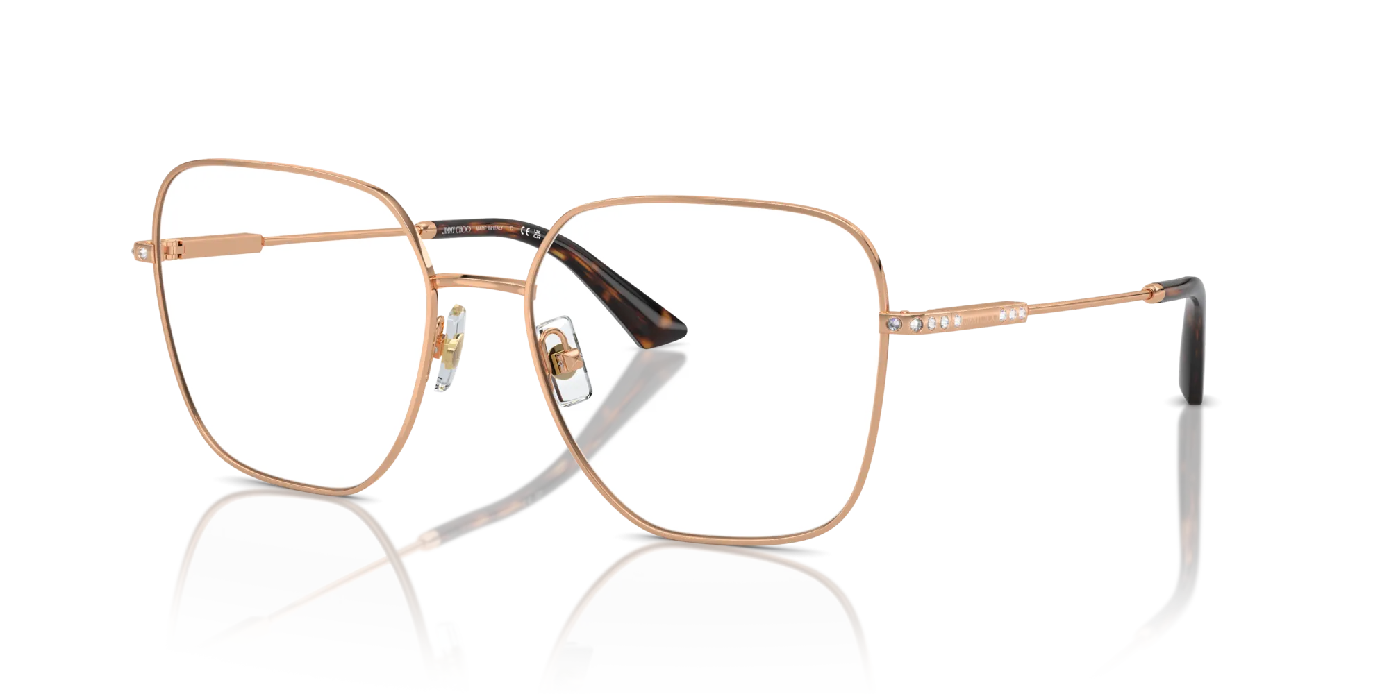 Jimmy Choo JC2001B 3008 Montature da vista Metallo Oro Squadrata - immagine 4