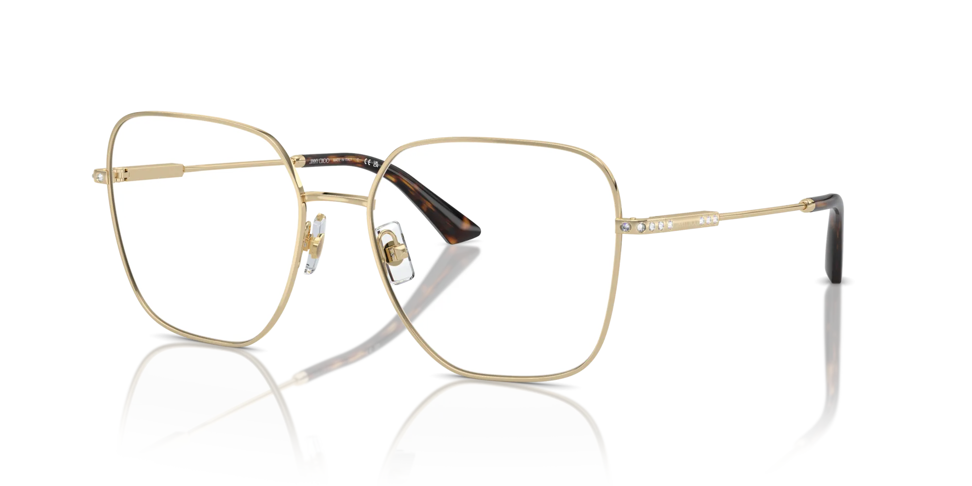 Jimmy Choo JC2001B 3006 Montature da vista Metallo Oro Squadrata - immagine 4