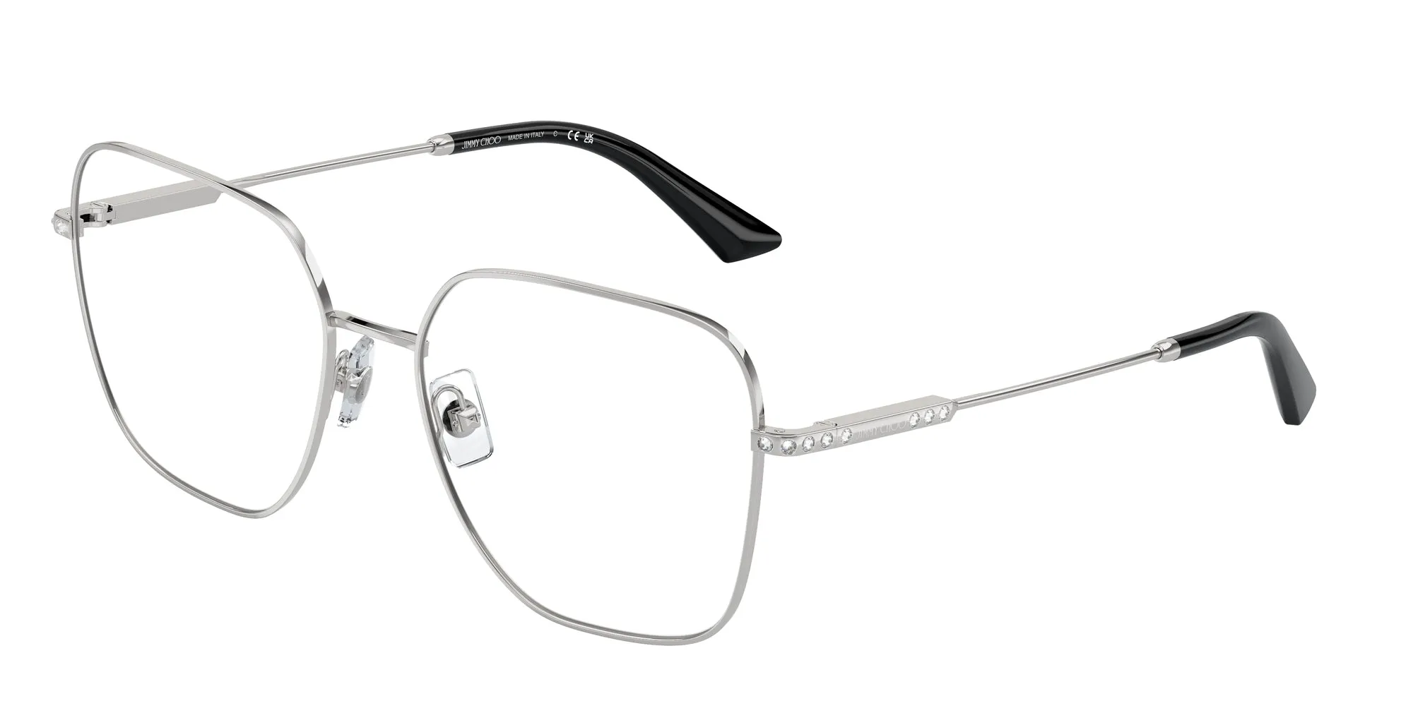 Jimmy Choo JC2001B 3002 Montature da vista Metallo Argento Squadrata - immagine 1