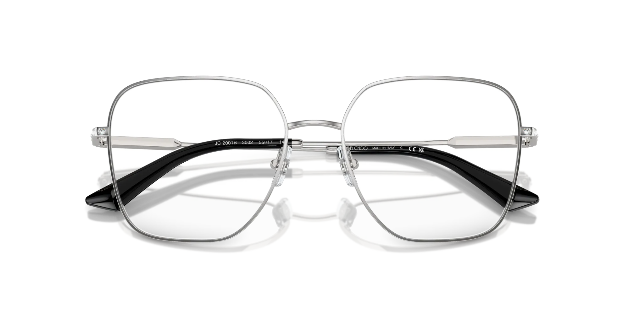 Jimmy Choo JC2001B 3002 Montature da vista Metallo Argento Squadrata - immagine 2