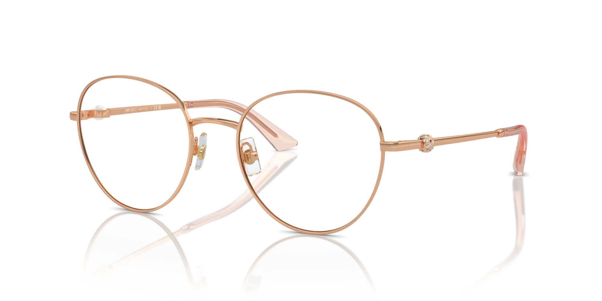 Jimmy Choo JC2004HB 3008 Montature da vista Metallo Oro Rotonda - immagine 4