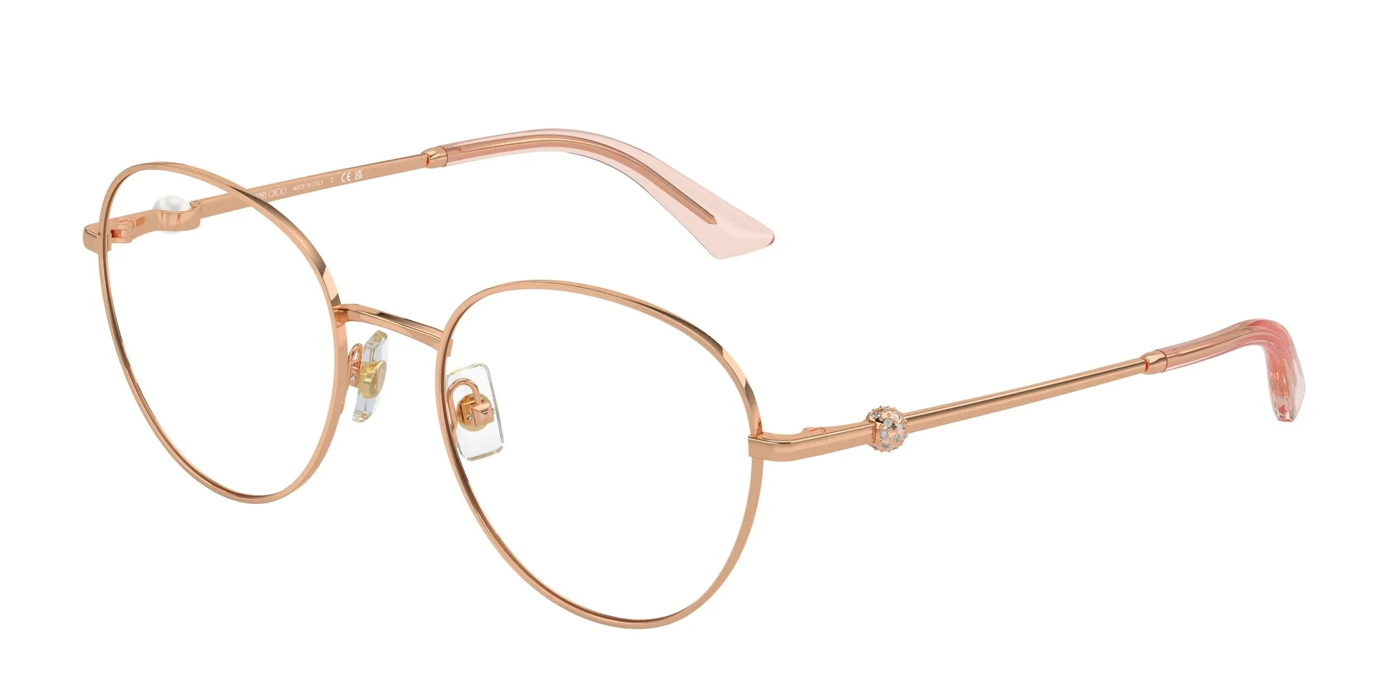 Jimmy Choo JC2004HB 3008 Montature da vista Metallo Oro Rotonda - immagine 1