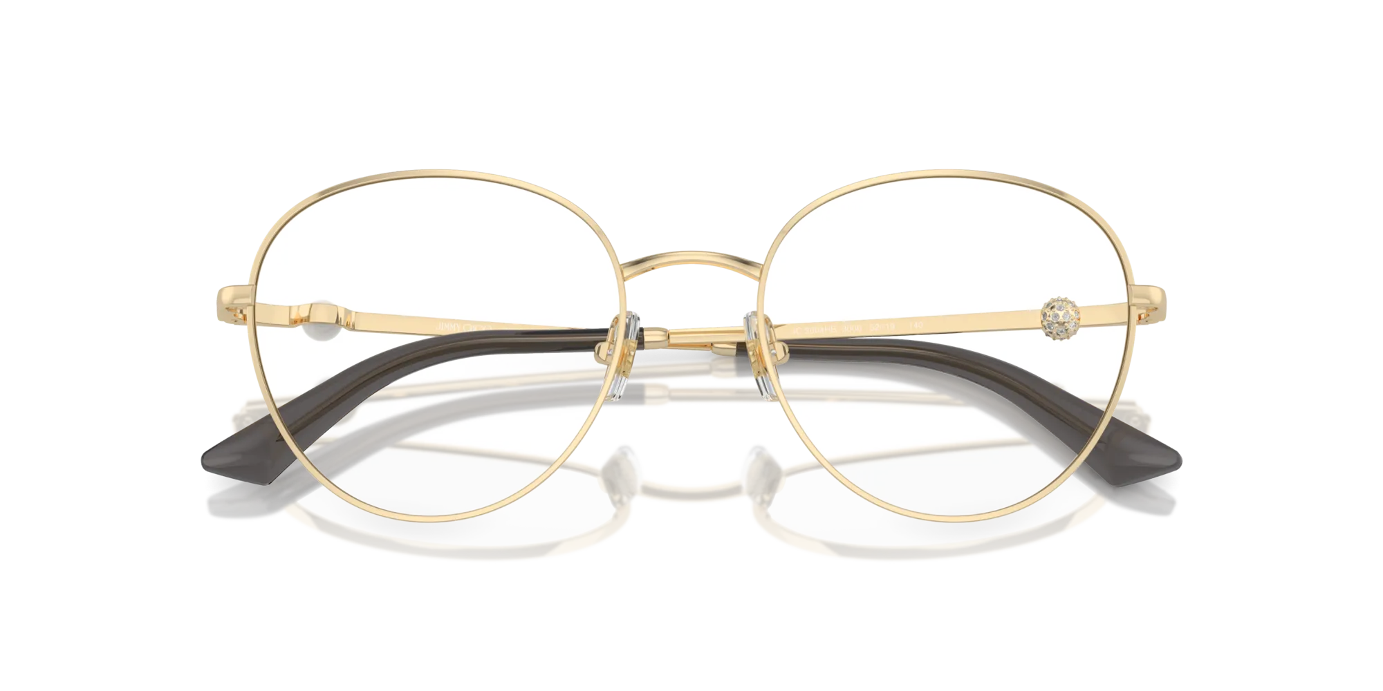 Jimmy Choo JC2004HB 3006 Montature da vista Metallo Oro Rotonda - immagine 2