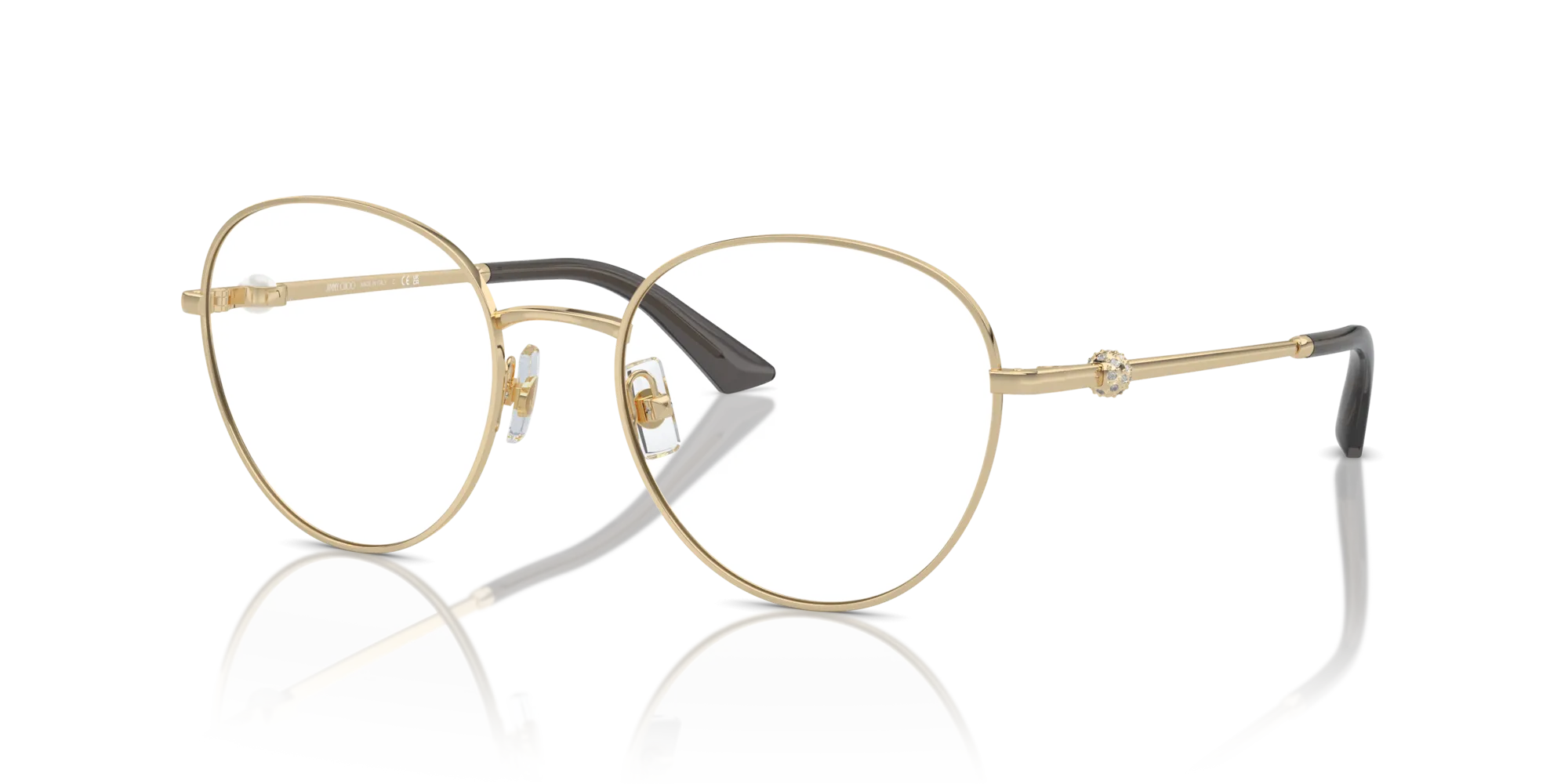 Jimmy Choo JC2004HB 3006 Montature da vista Metallo Oro Rotonda - immagine 4