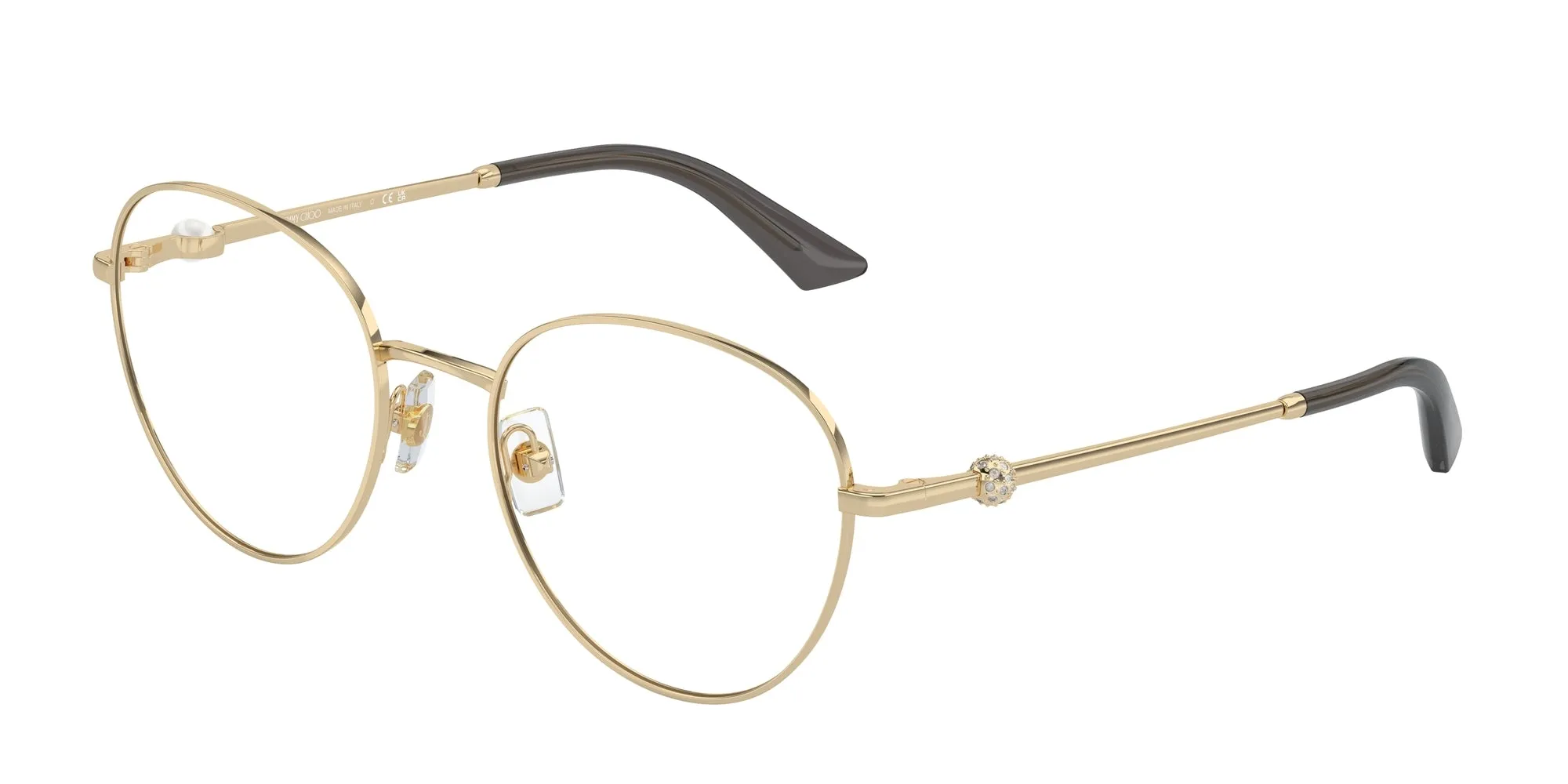 Jimmy Choo JC2004HB 3006 Montature da vista Metallo Oro Rotonda - immagine 1