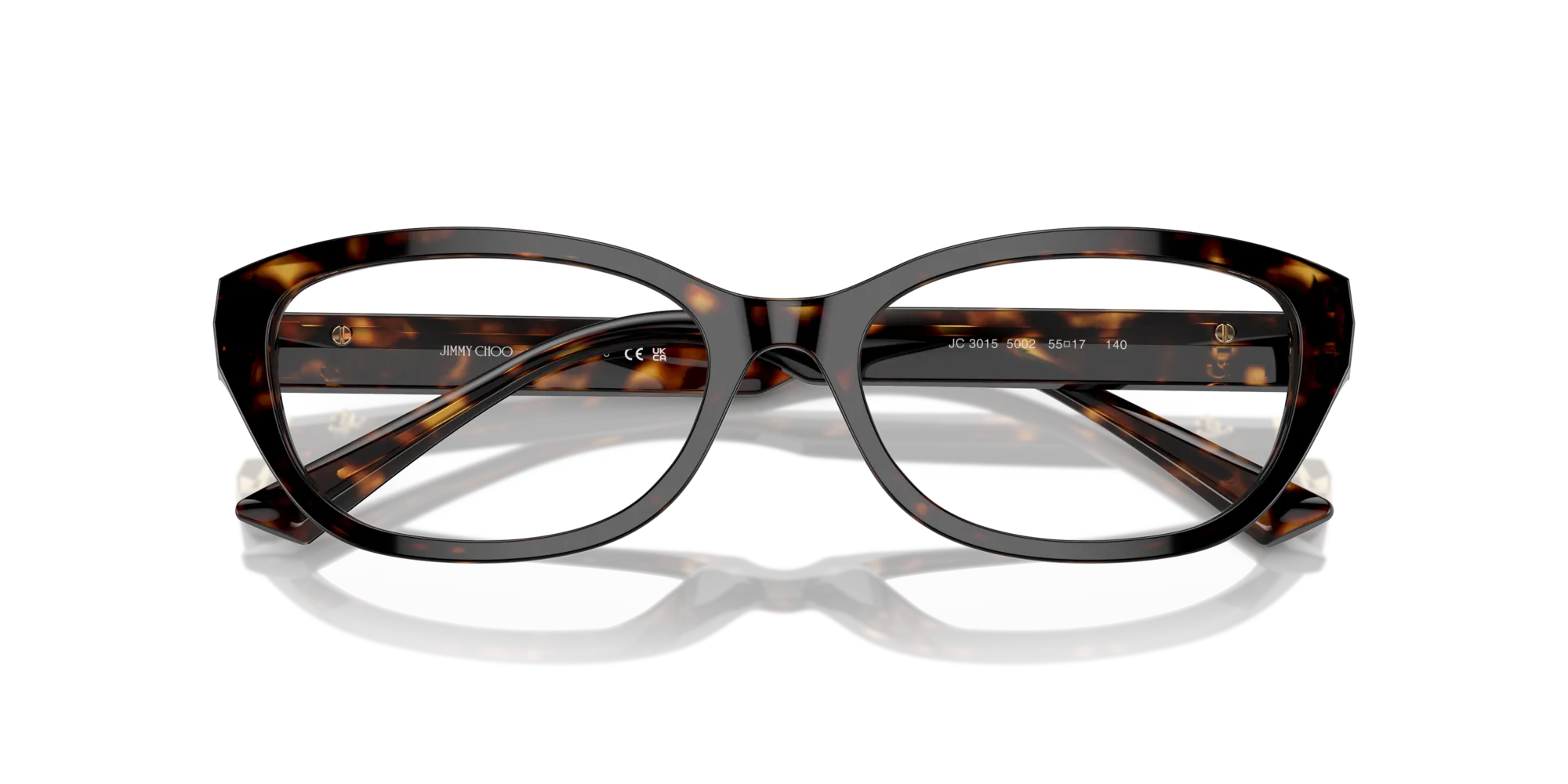 Jimmy Choo JC3015 5002 Montature da vista Acetato Havana Rotonda - immagine 4