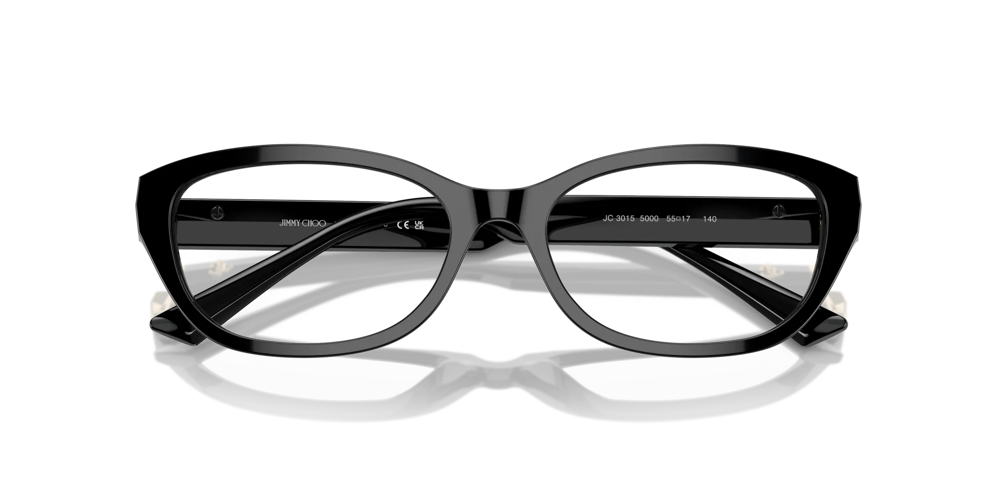 Jimmy Choo JC3015 5000 Montature da vista Acetato Nero Rotonda - immagine 4
