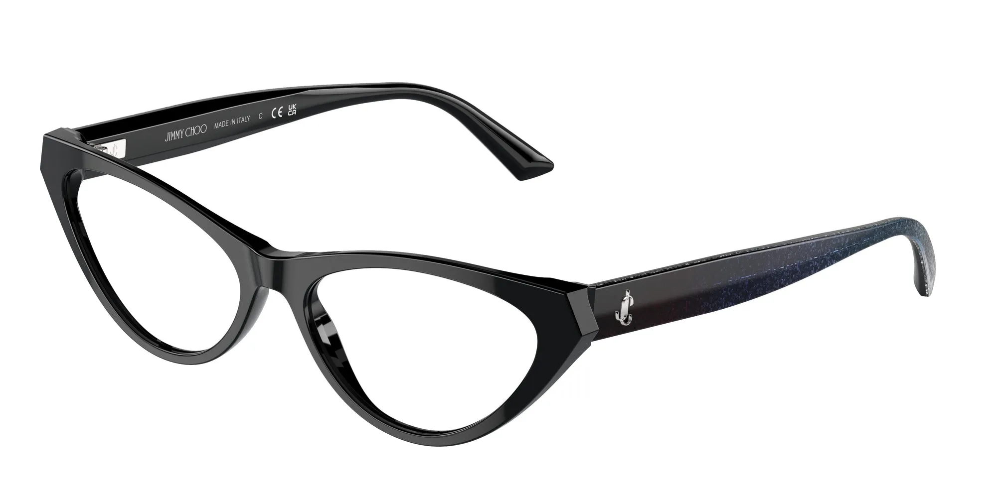 Jimmy Choo JC3005 5000 Montature da vista Acetato Nero Cat Eye - immagine 2