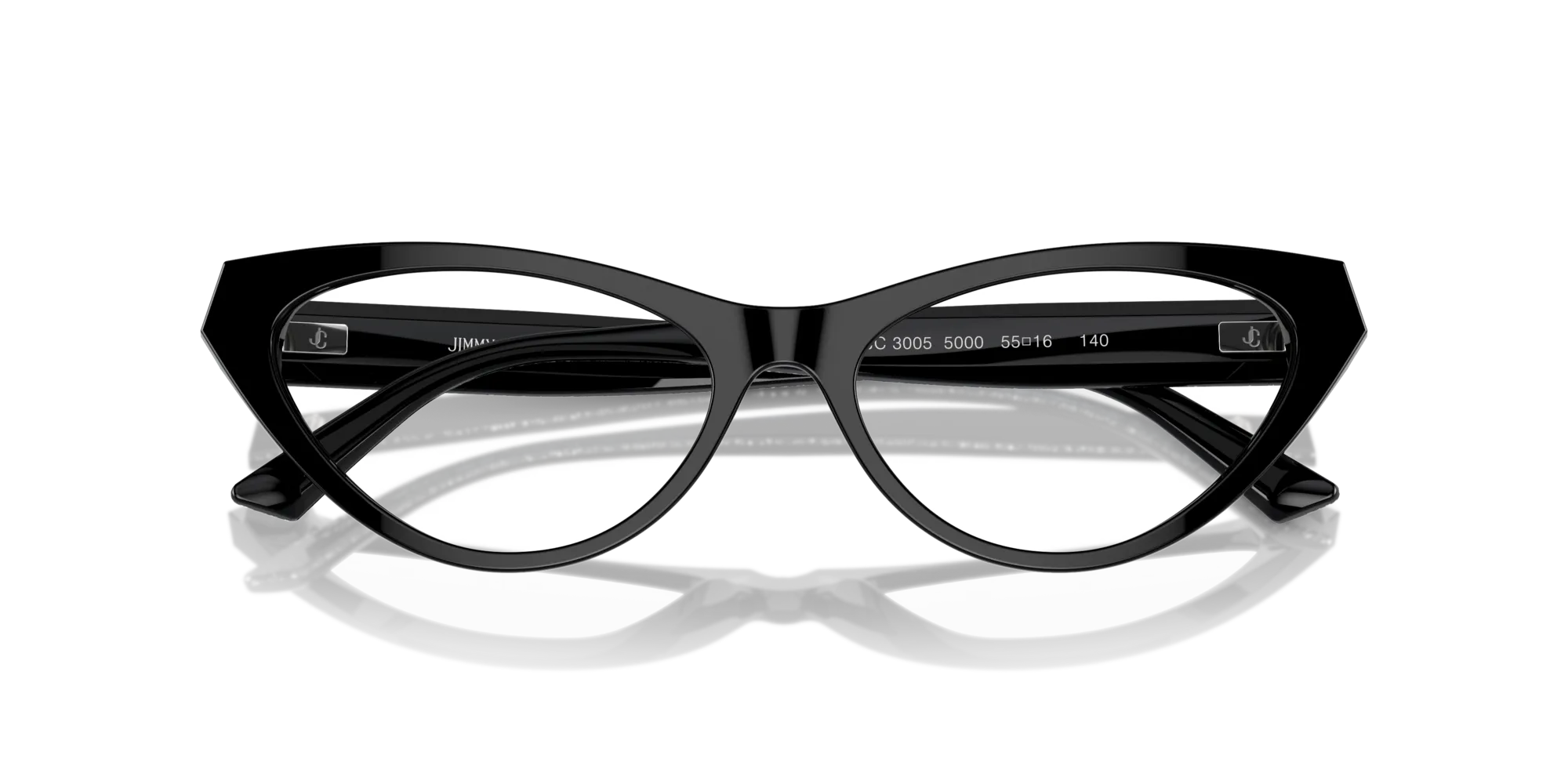 Jimmy Choo JC3005 5000 Montature da vista Acetato Nero Cat Eye - immagine 4