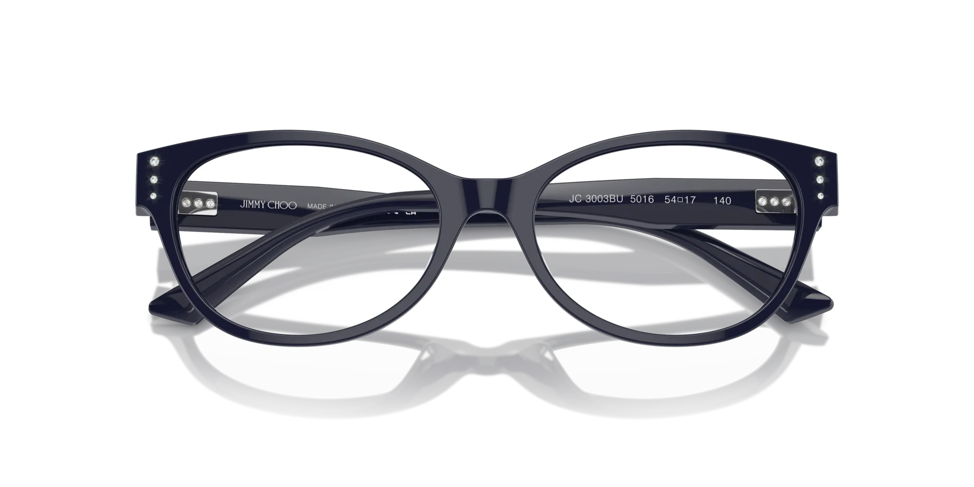 Jimmy Choo JC3003BU 5016 Montature da vista Acetato Blu Rotonda - immagine 3