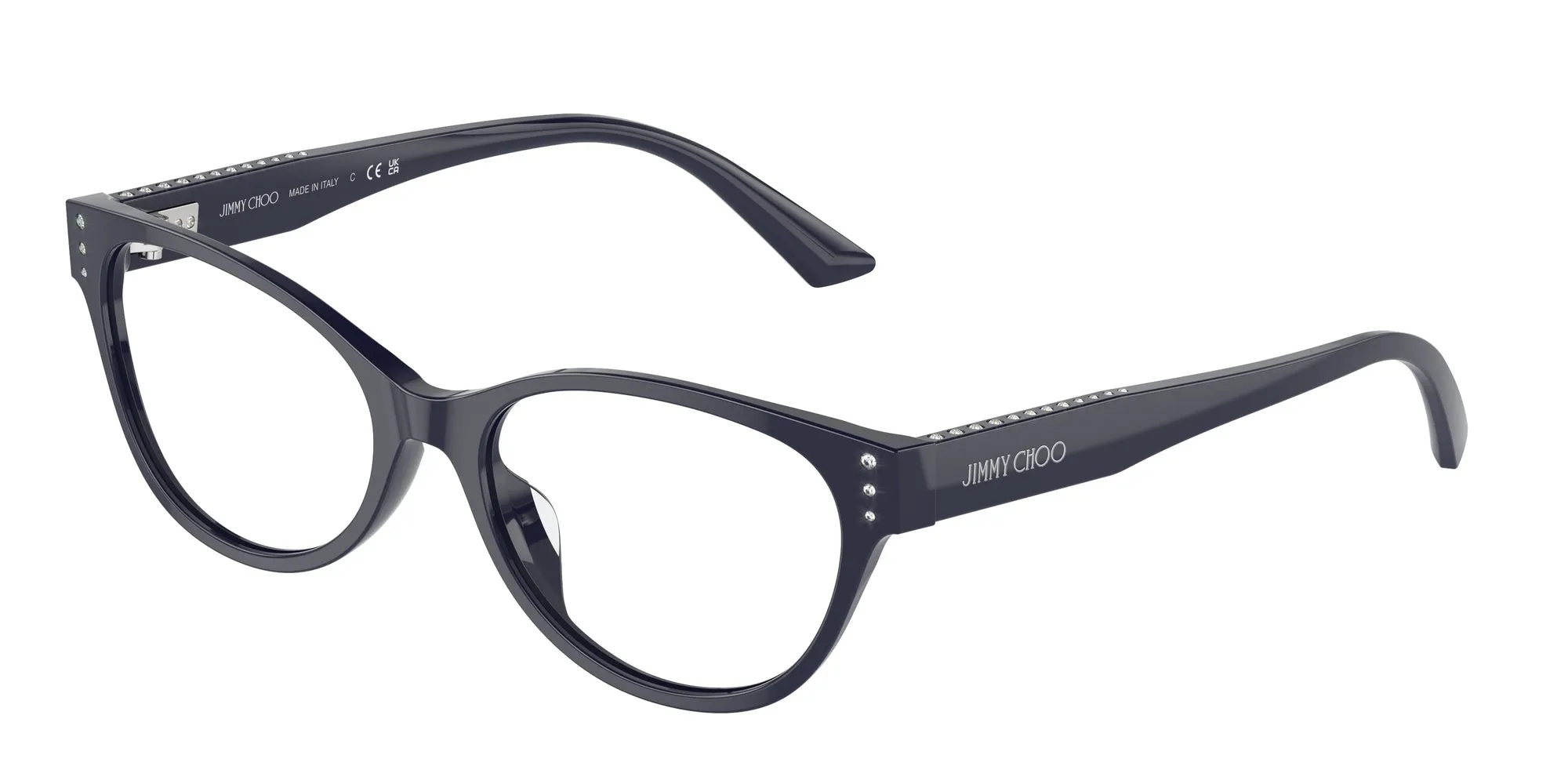 Jimmy Choo JC3003BU 5016 Montature da vista Acetato Blu Rotonda - immagine 1