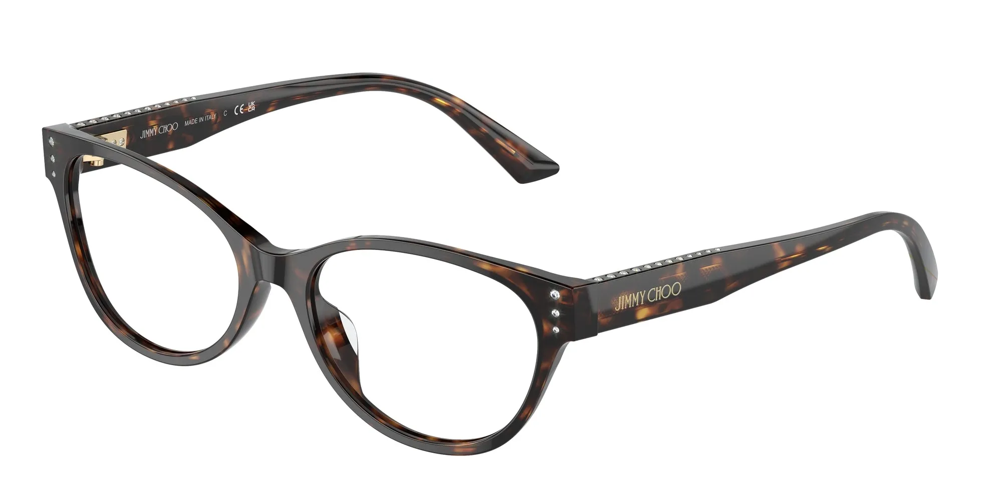 Jimmy Choo JC3003BU 5002 Montature da vista Acetato Havana Rotonda - immagine 1