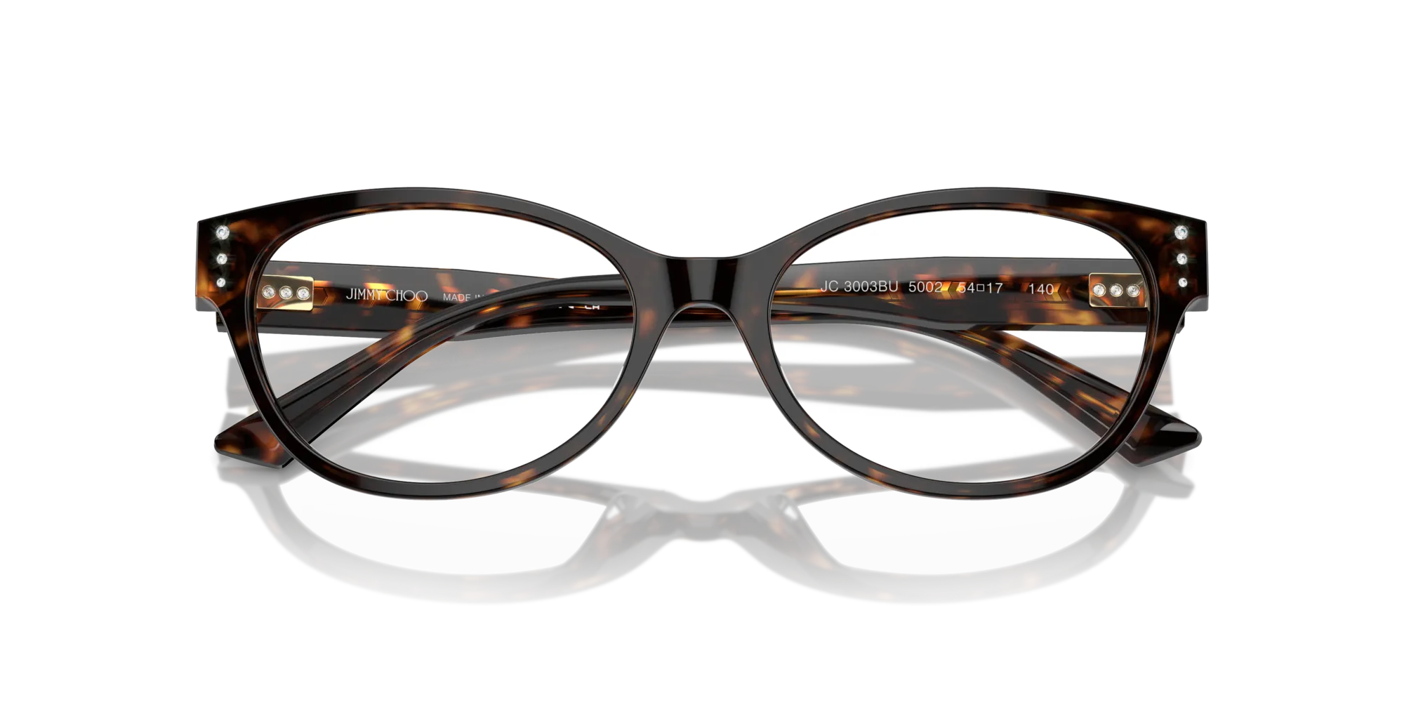 Jimmy Choo JC3003BU 5002 Montature da vista Acetato Havana Rotonda - immagine 4