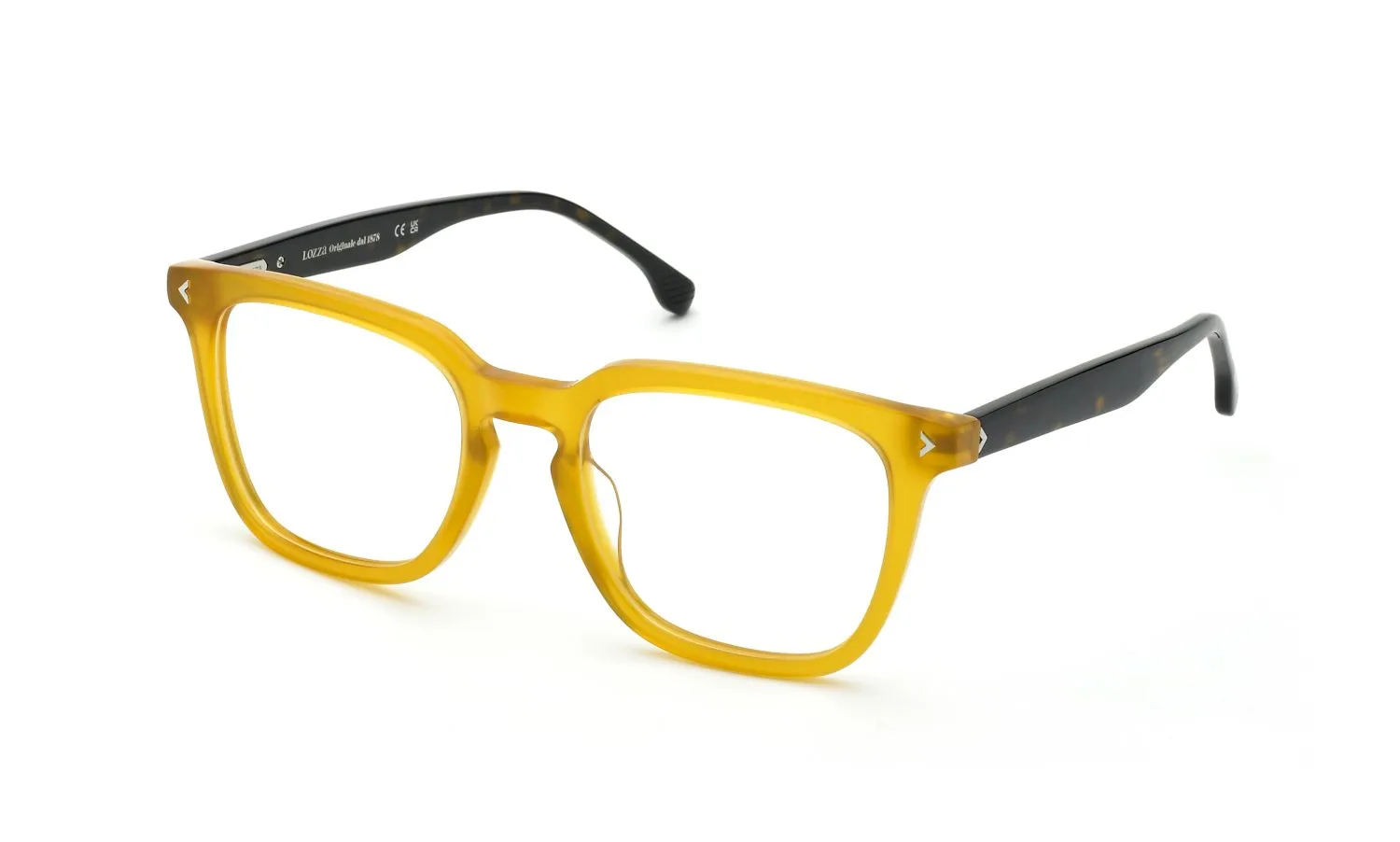 Lozza VL4370 AREZZO 1 06M3 Montature da vista Acetato Giallo Squadrata - immagine 1