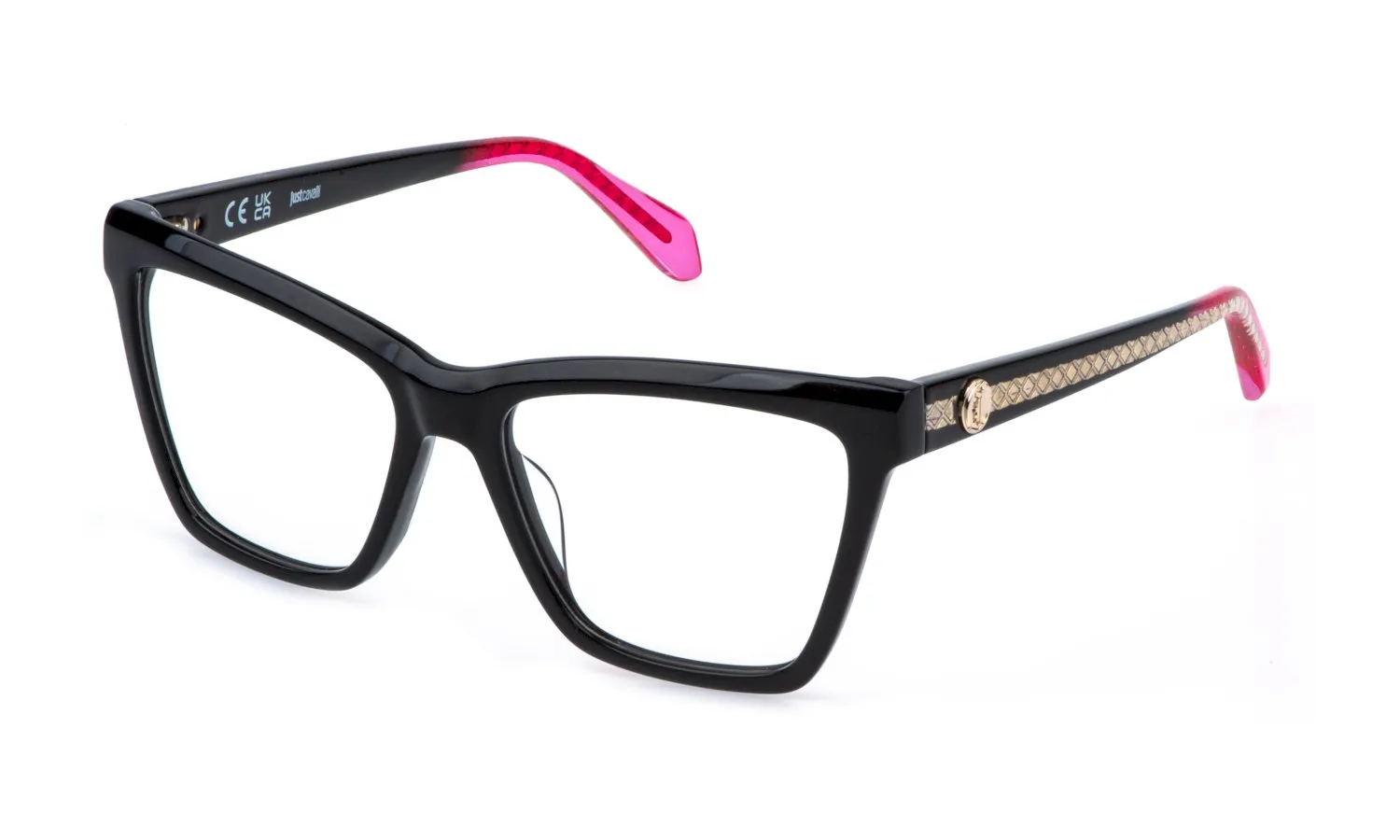 Just Cavalli VJC131V 700Y Montature da vista Acetato Nero Squadrata - immagine 1