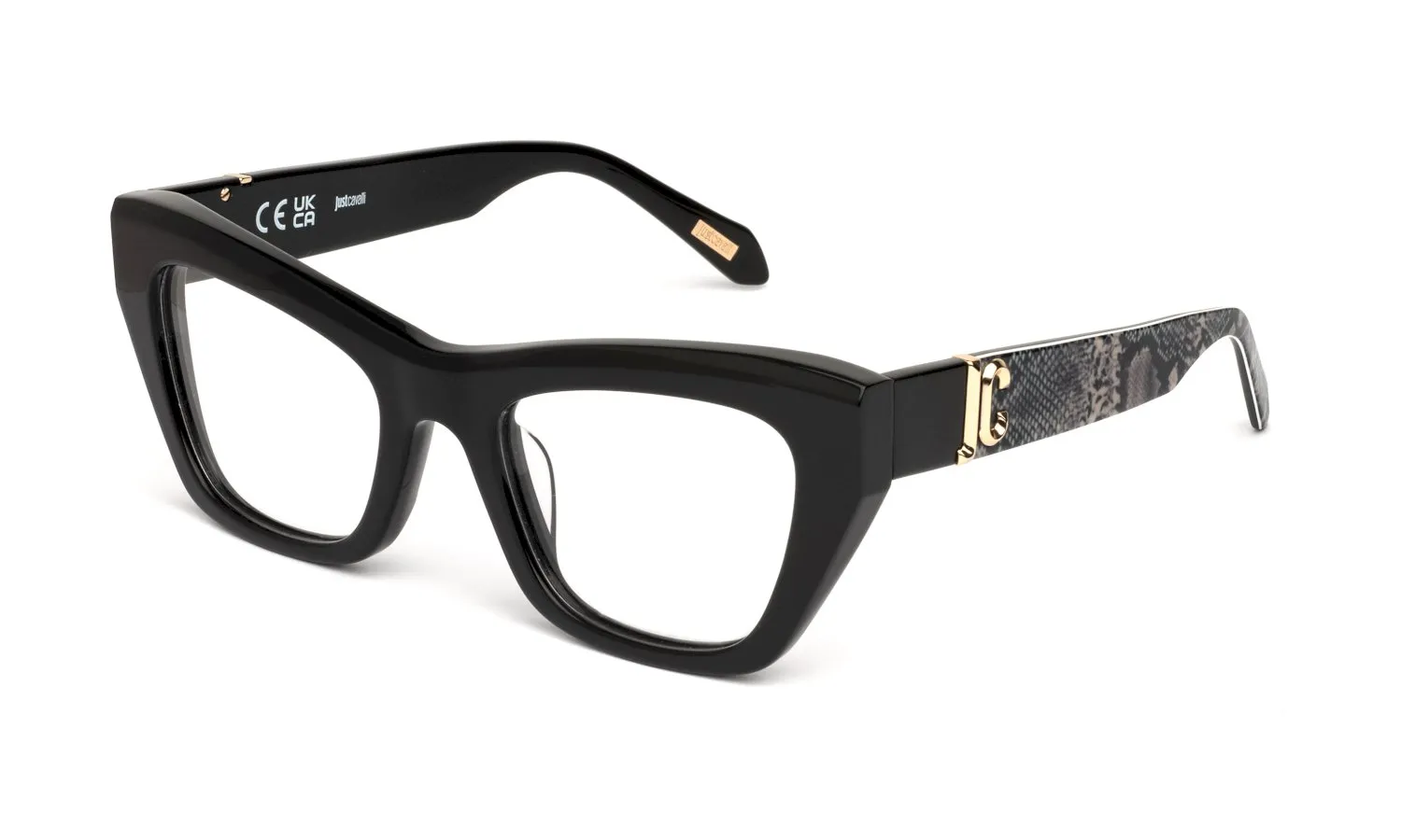 Just Cavalli VJC116 700 Montature da vista Acetato Nero Farfalla - immagine 1